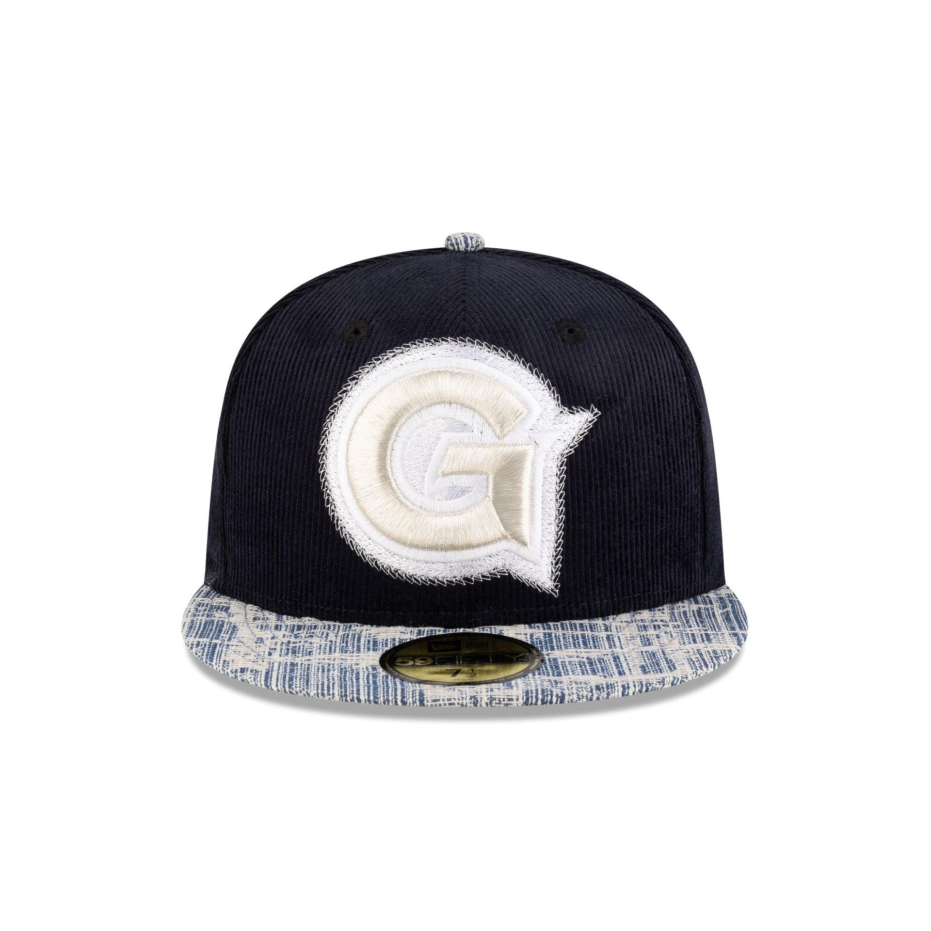 Georgetown Hoyas Navy Cord Denim 59FIFTY Fitted Hat Male Product Image