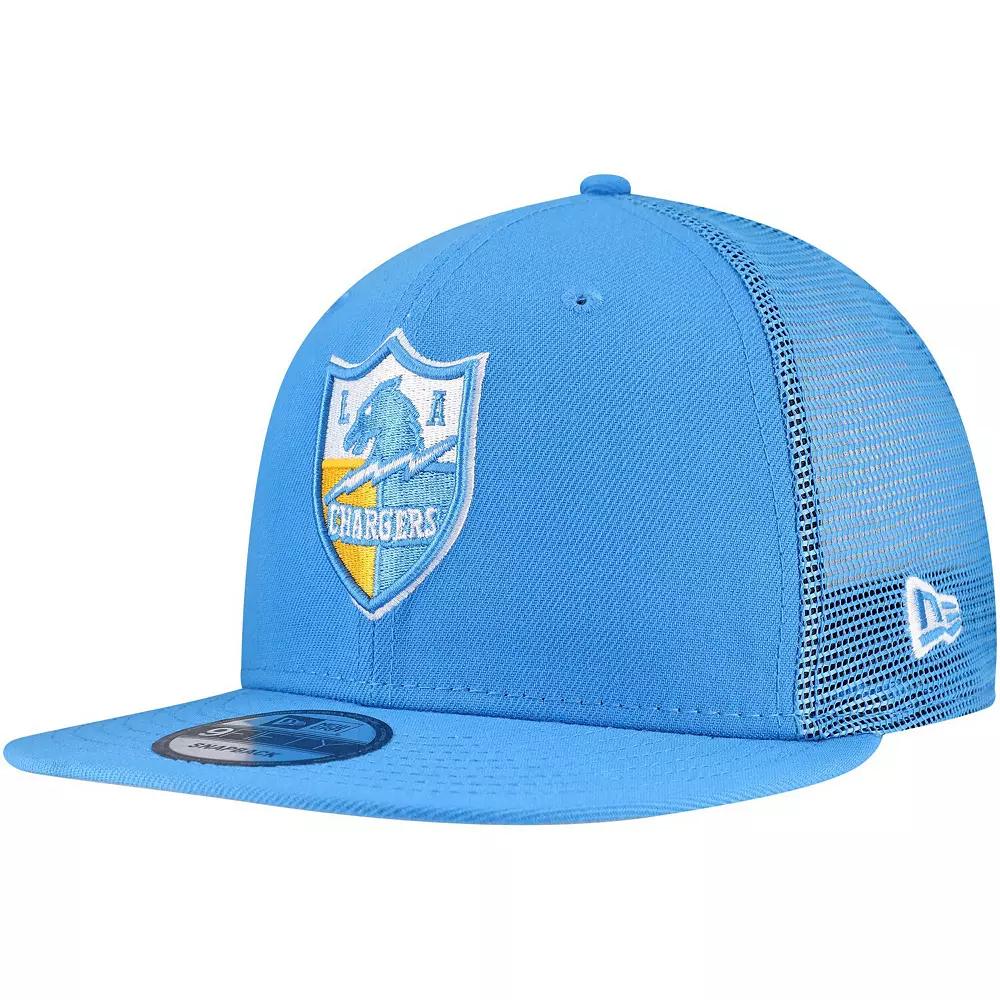 Men's New Era Powder Blue Los Angeles Chargers Throwback Main Trucker 9FIFTY Snapback Hat, Light Product Image