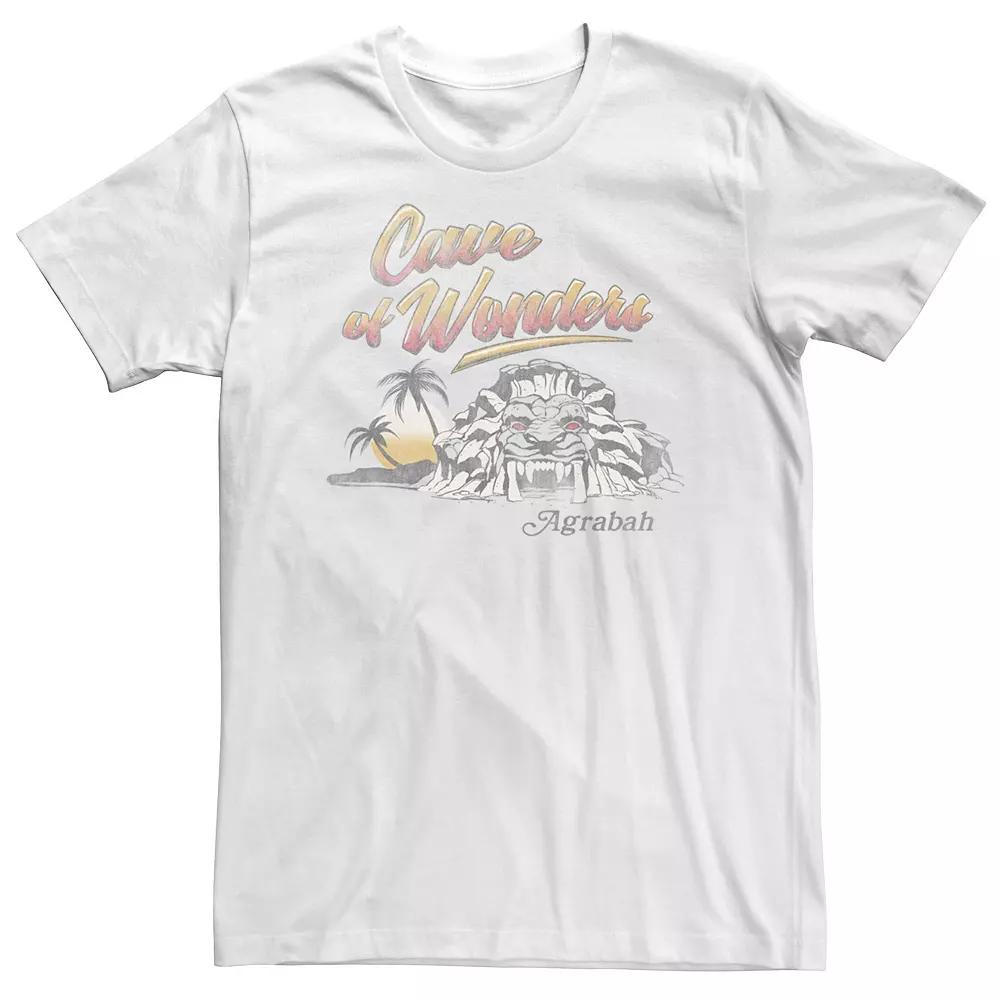 Big & Tall Disney Aladdin Live Action Cave Of Wonders Landscape Tee, Men's, Size: 3XL, White Product Image