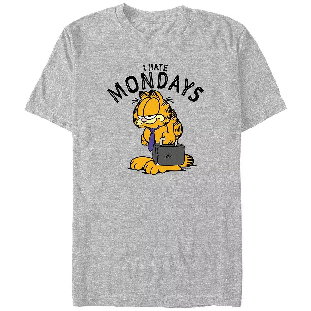 Big & Tall Garfield I Hate Mondays Graphic Tee, Men's, Size: 3XB, Athletic Grey Product Image