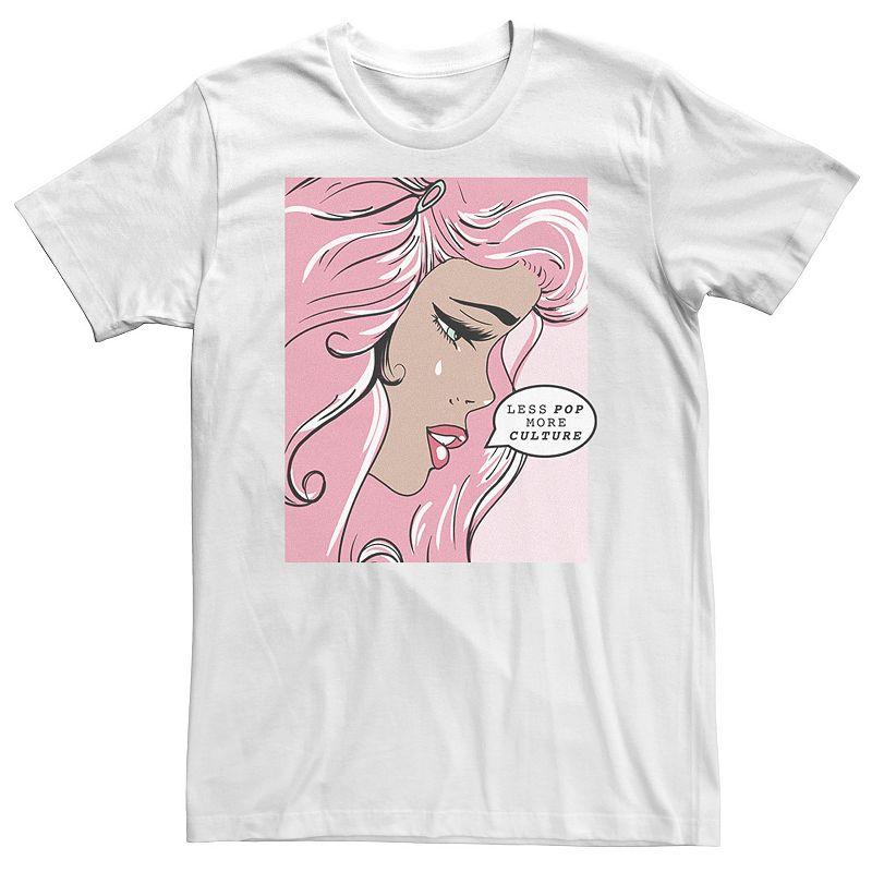 Big & Tall Trendy "Less Pop More Culture" Poster Tee, Men's,  Product Image
