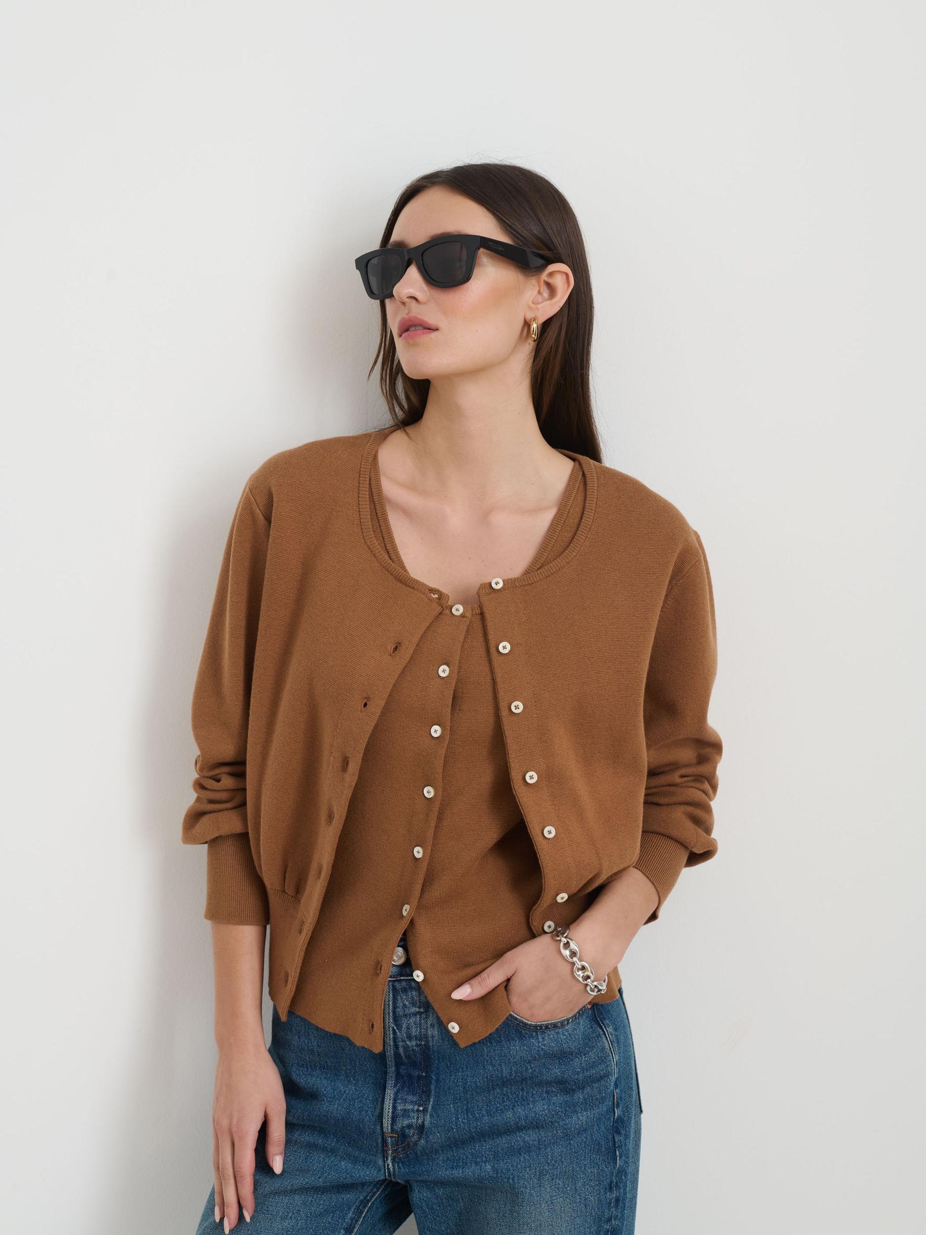 Louisa Cardigan In Cotton Cashmere Product Image