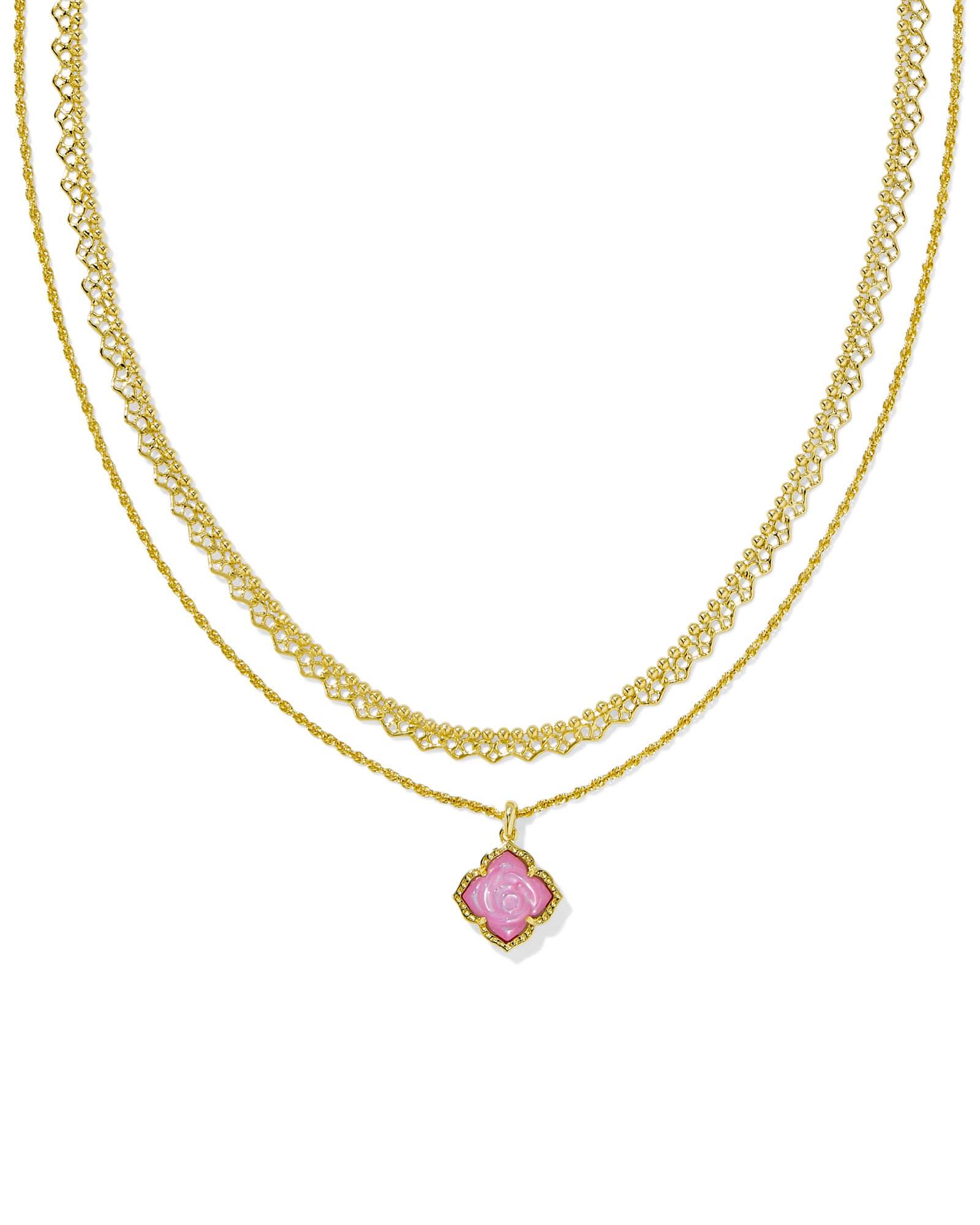 Mallory Rose Gold Multi Strand Necklace Product Image