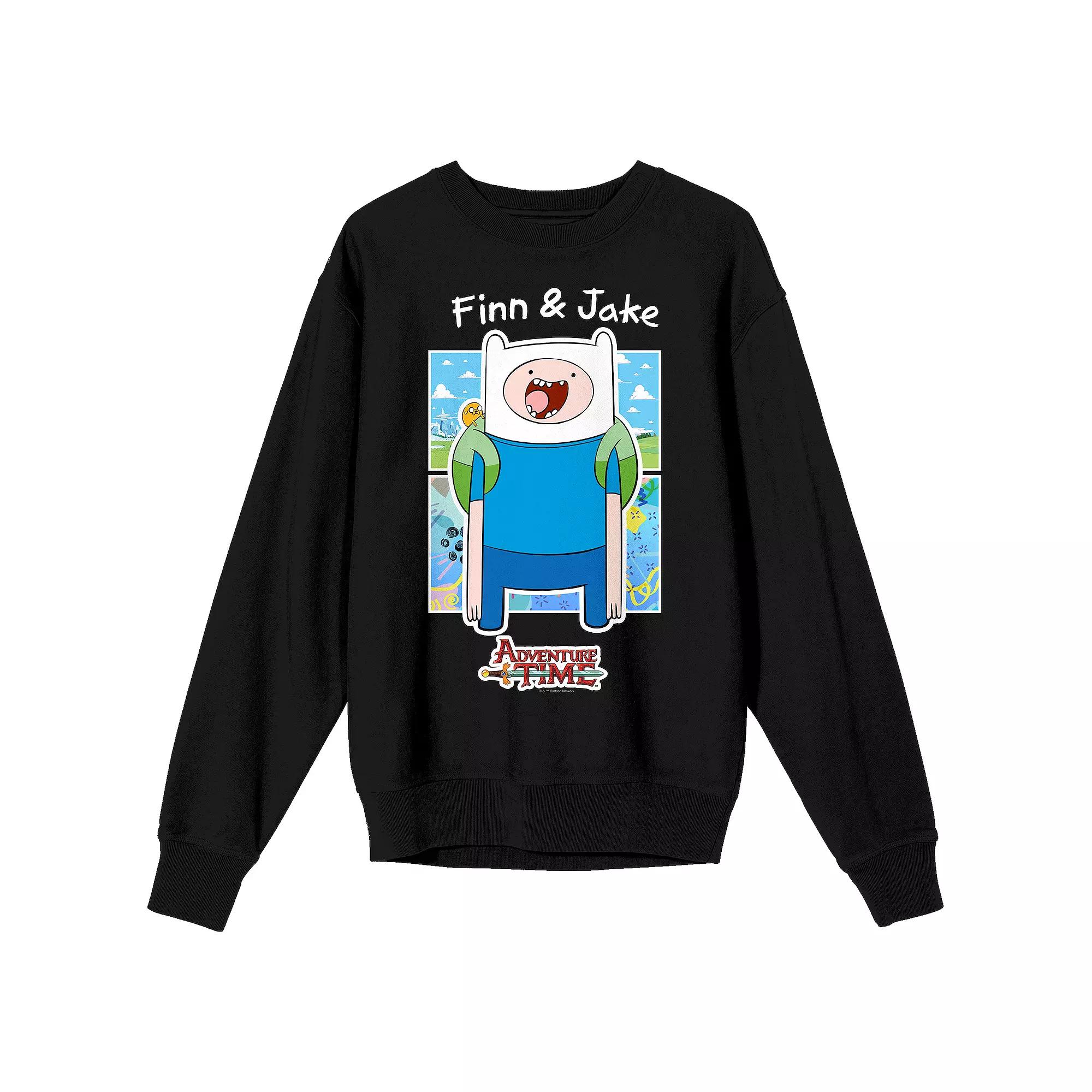 Men's Adventure Time Finn & Jake Long Sleeve Graphic Tee,  Product Image