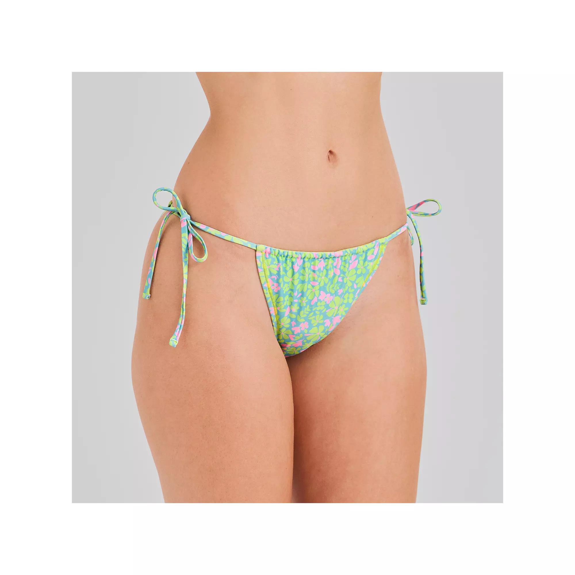 Juniors' Ninety-Nine° Reversible Side Tie Hipster Bikini Bottom, Women's,  Product Image