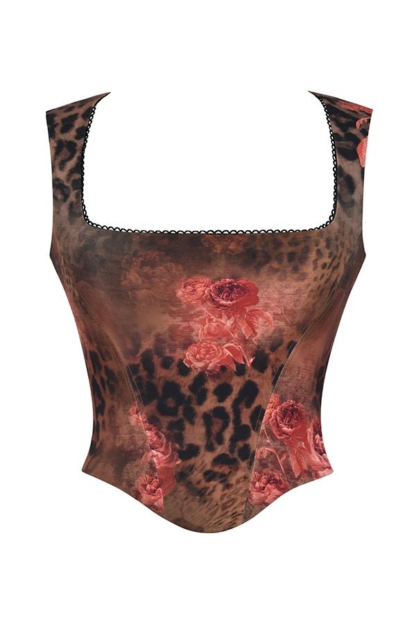 Kalina  floral printed corset - sale Product Image