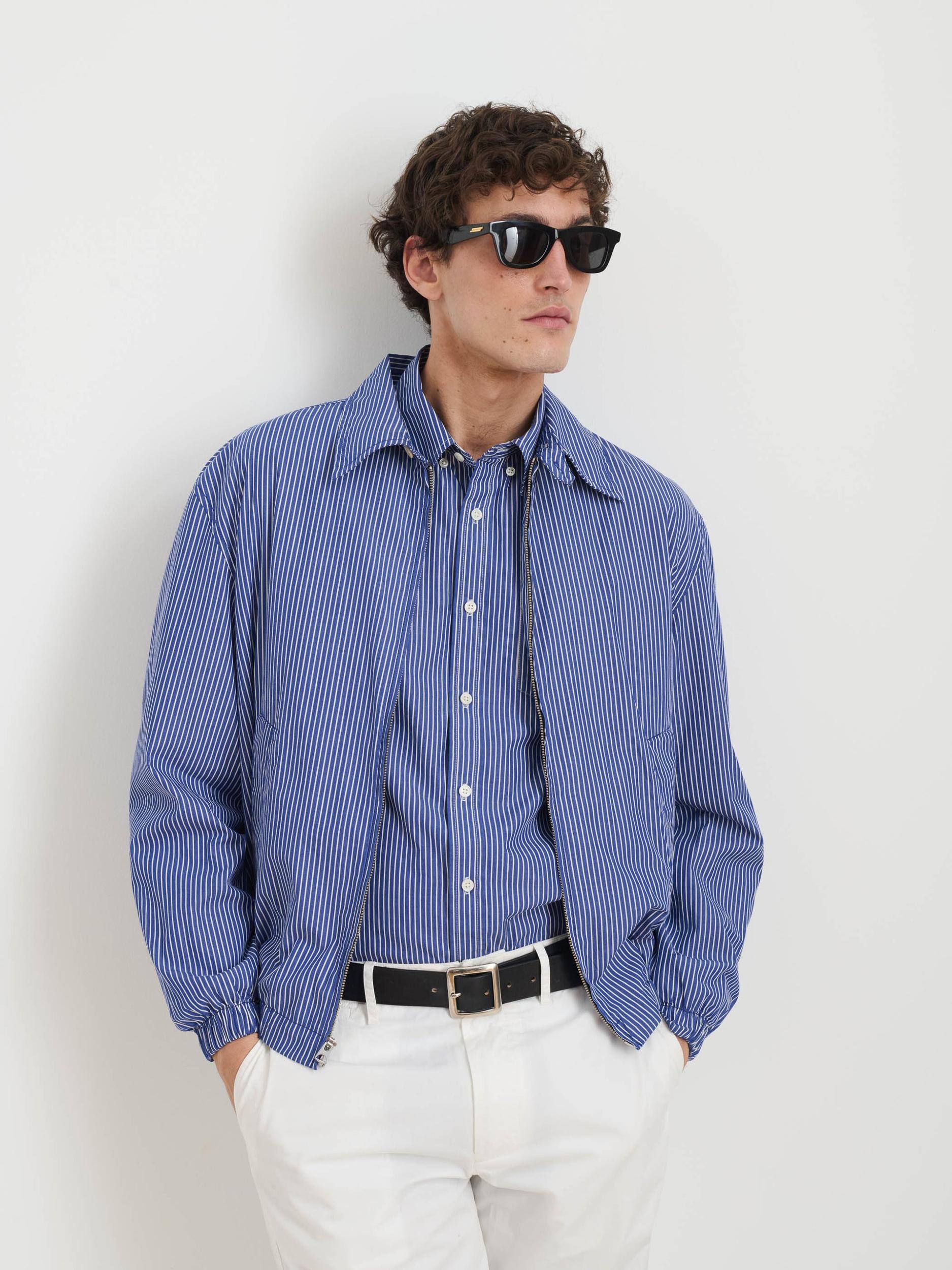 Lightweight Zip Jacket In Cotton Product Image