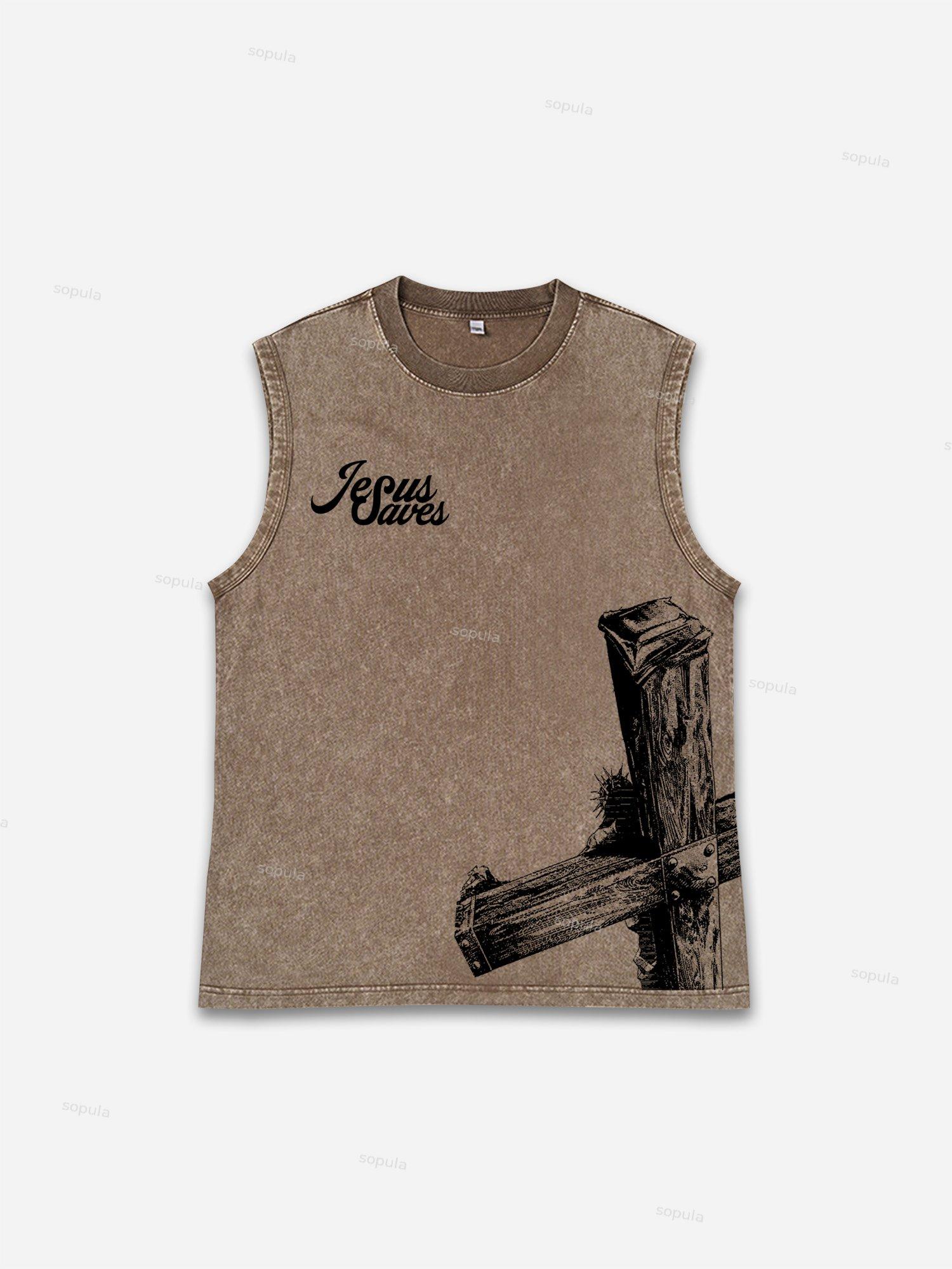 Jesus Saves Graphic Tank Top Product Image