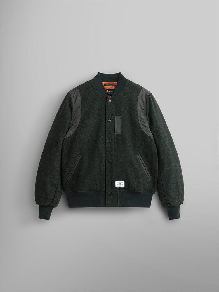 WOOL VARSITY BOMBER JACKET GEN II (OG-107 GREEN) Male Product Image