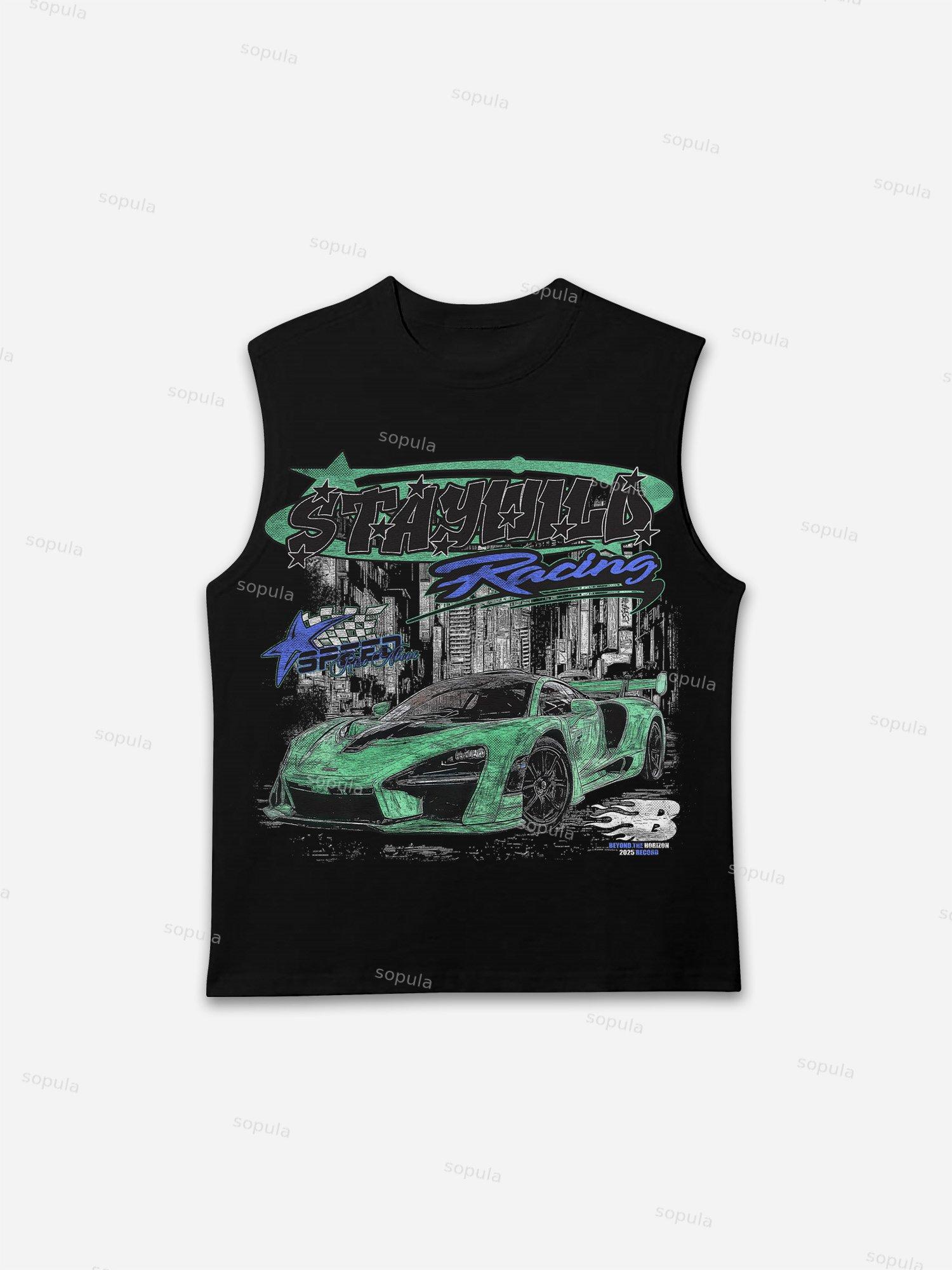 Y2k Fast Racing Make Vintage Part 2 Graphic Sleeveless Shirts Tank Top Product Image