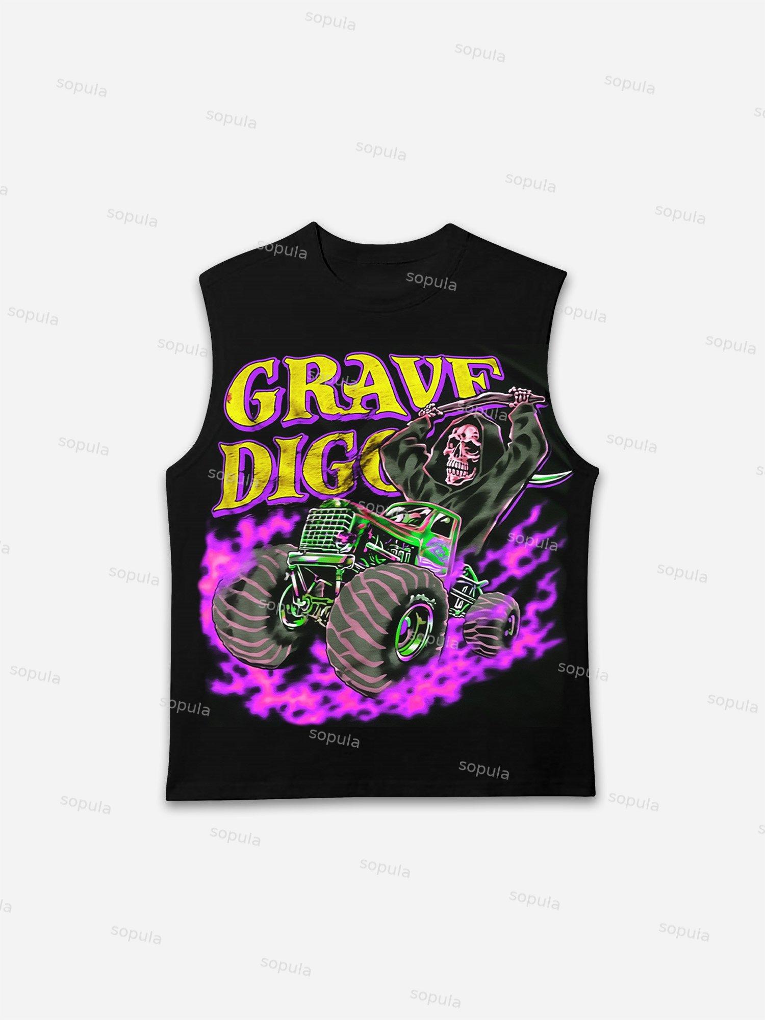 Ultra Rare Grave Digger Graphic Print Tank Top Product Image