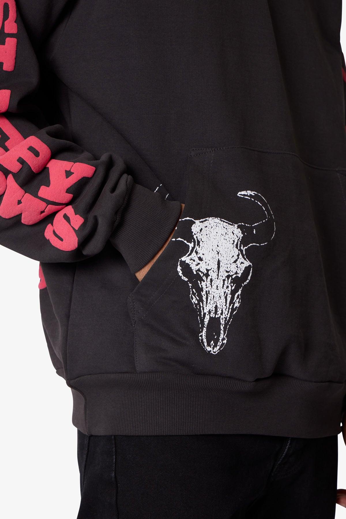 Bullskull Hoodie - Washed Black Product Image