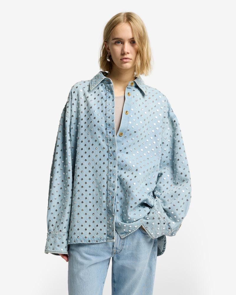 Studded Denim Overshirt Product Image