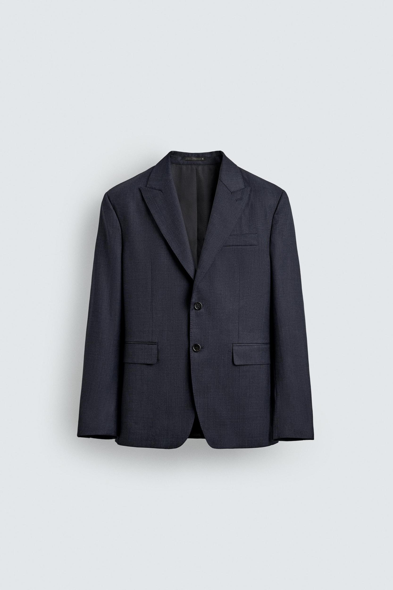 100% WOOL TEXTURED SUIT JACKET Product Image