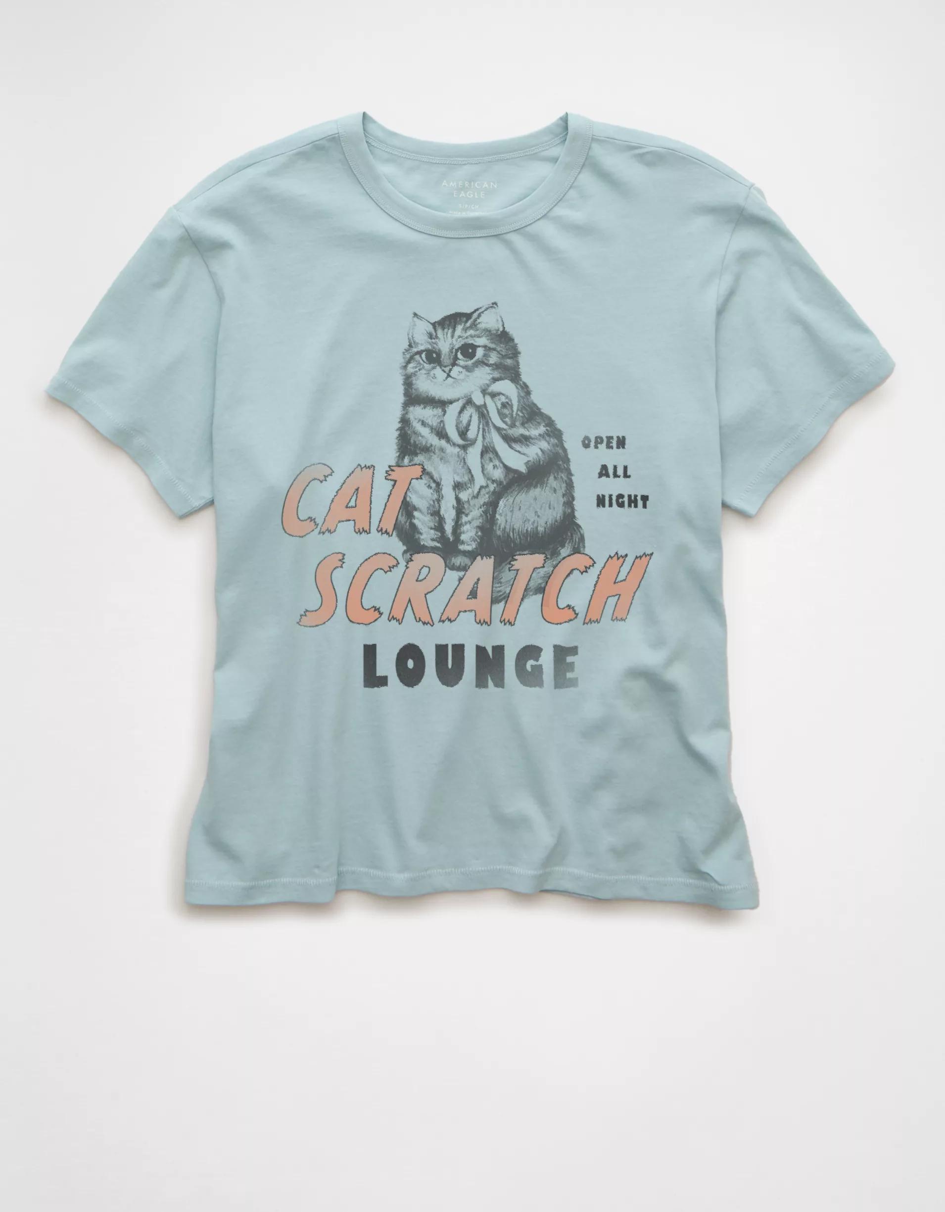 AE Ex-Boyfriend Cat Graphic T-Shirt Product Image