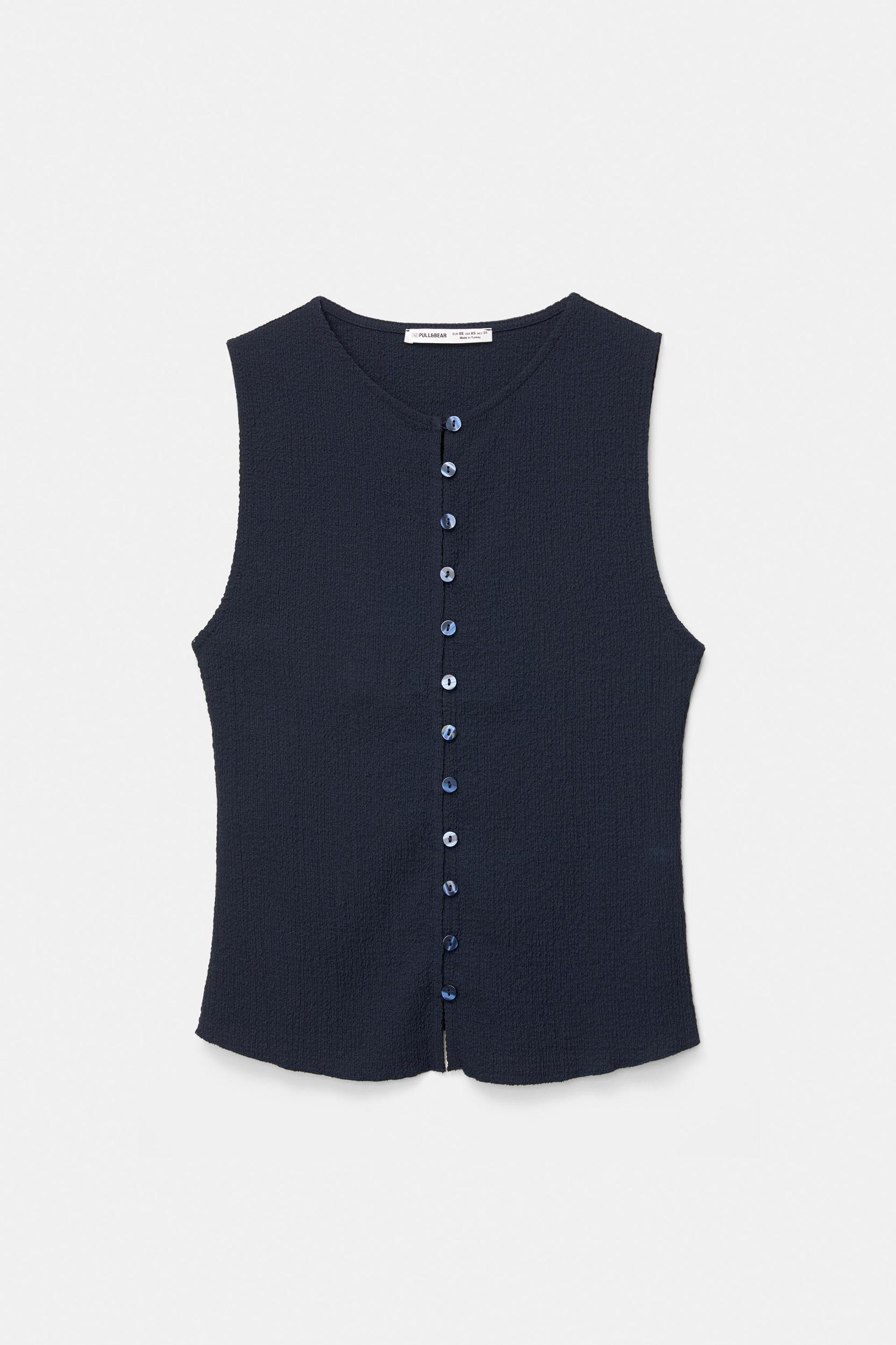 Rustic top with buttons Product Image