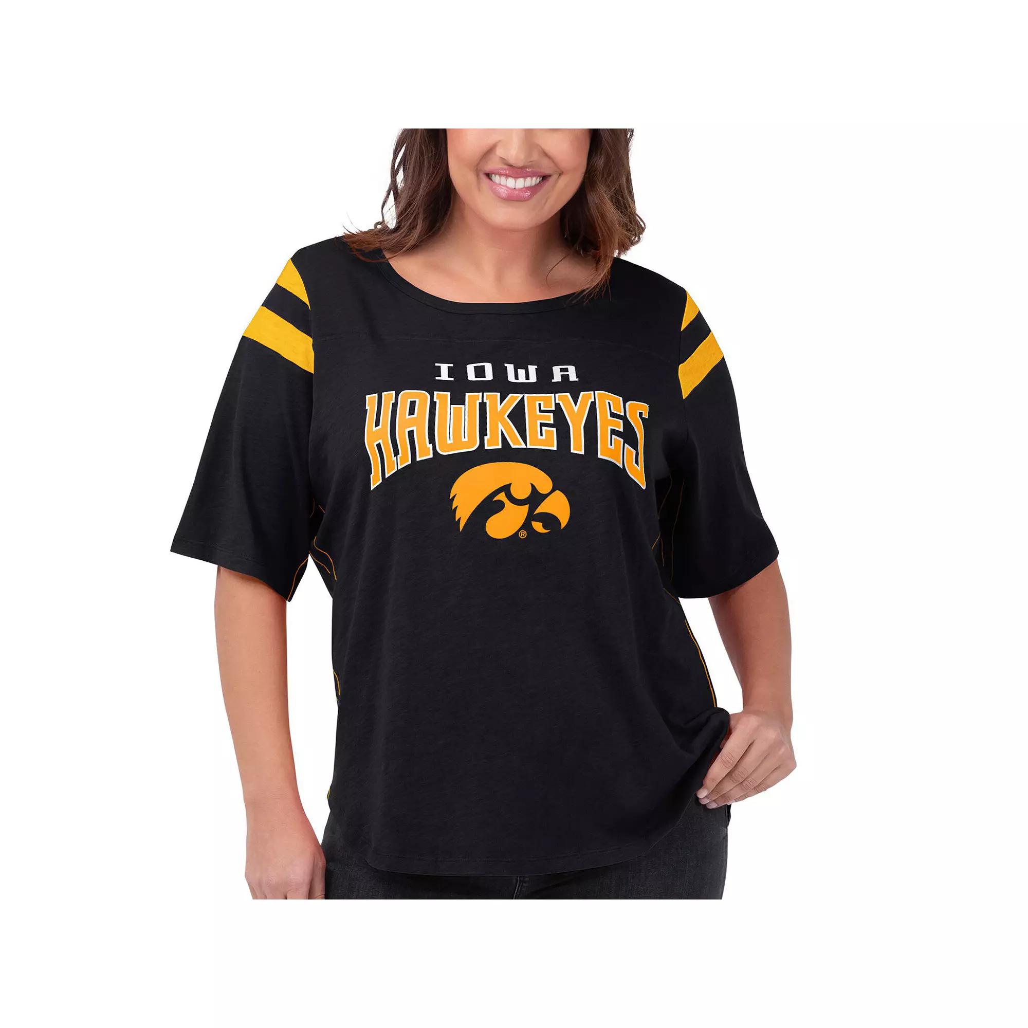 Women's G-III 4Her by Carl Banks Black Iowa Hawkeyes Plus  Product Image