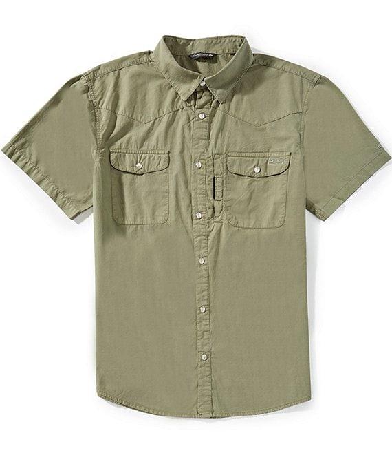 Drake Clothing Co. Cinco Ranch Acid Wash Short Sleeve Woven Shirt Product Image