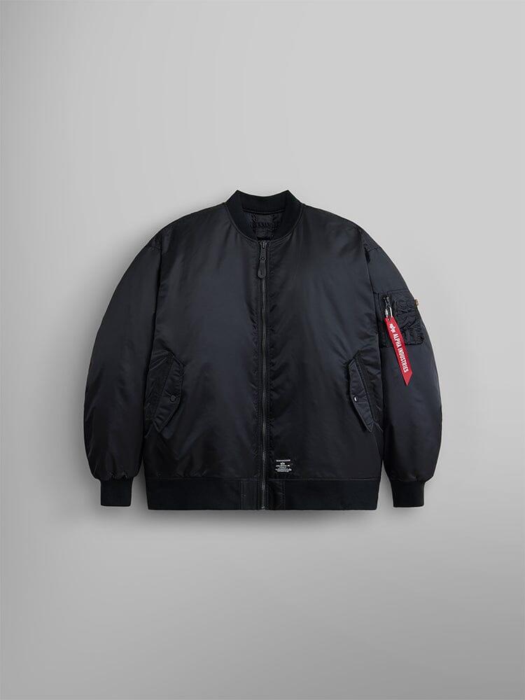 WOMEN'S OVERSIZED MA-1 MOD BOMBER JACKET - BLACK / L Product Image