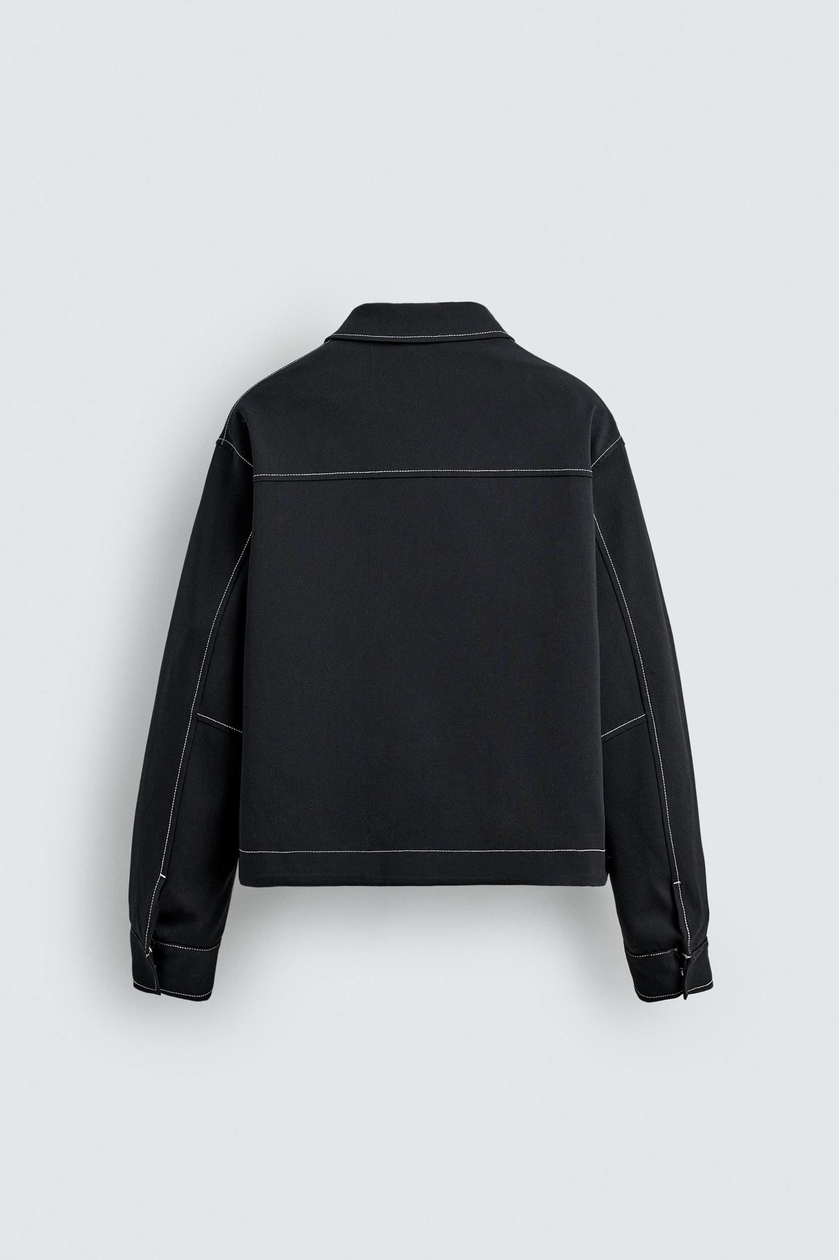 CONTRAST TOPSTITCHING OVERSHIRT Product Image