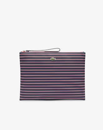 Large L.12.12 Concept Striped Clutch Product Image