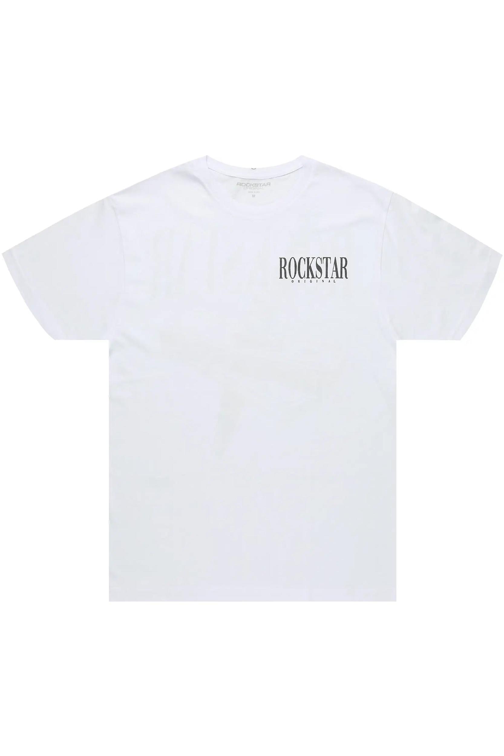Dayte Nite White Graphic T-Shirt Male Product Image