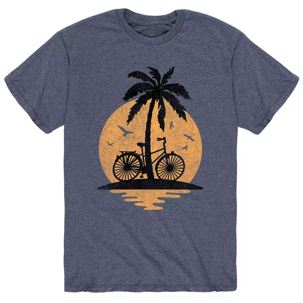 Men's Sunset Palm Tree Bike Tee,  Product Image