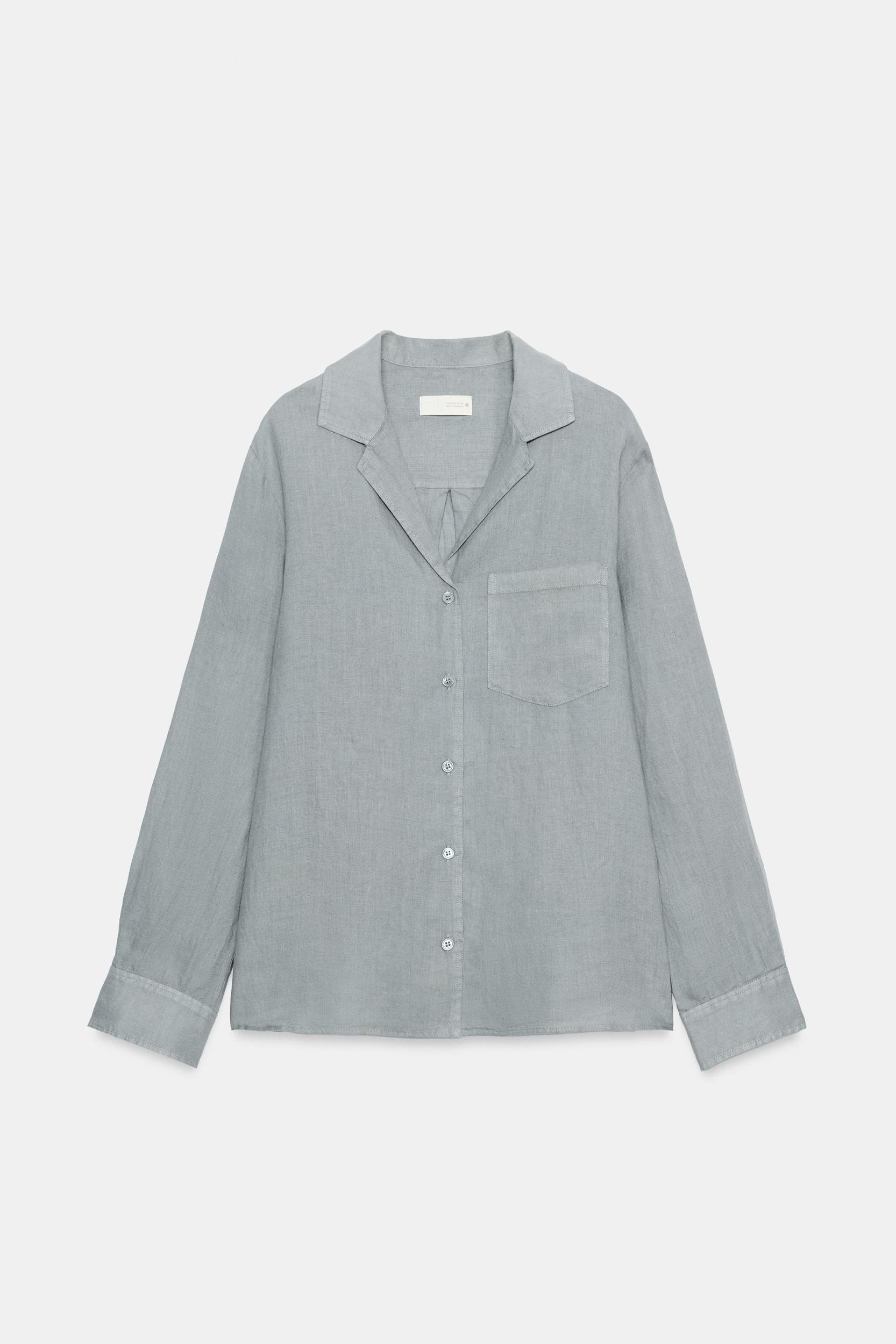 ZW COLLECTION LINEN POCKET SHIRT Product Image