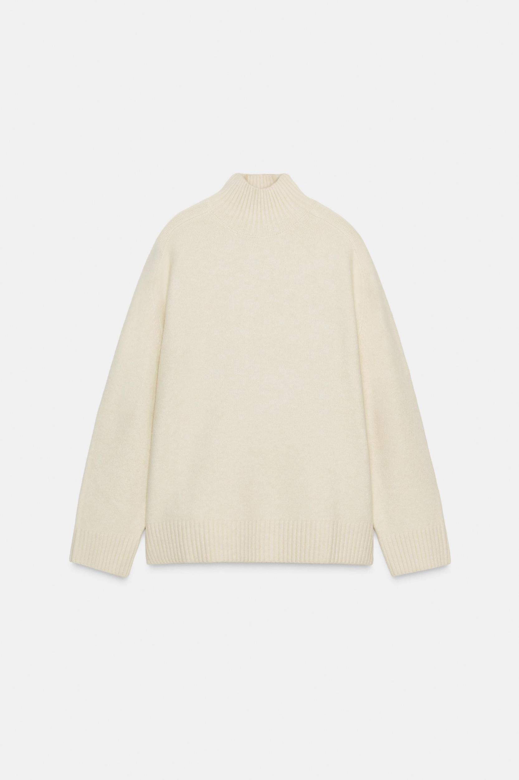 PLAIN KNIT HIGH NECK JUMPER Product Image