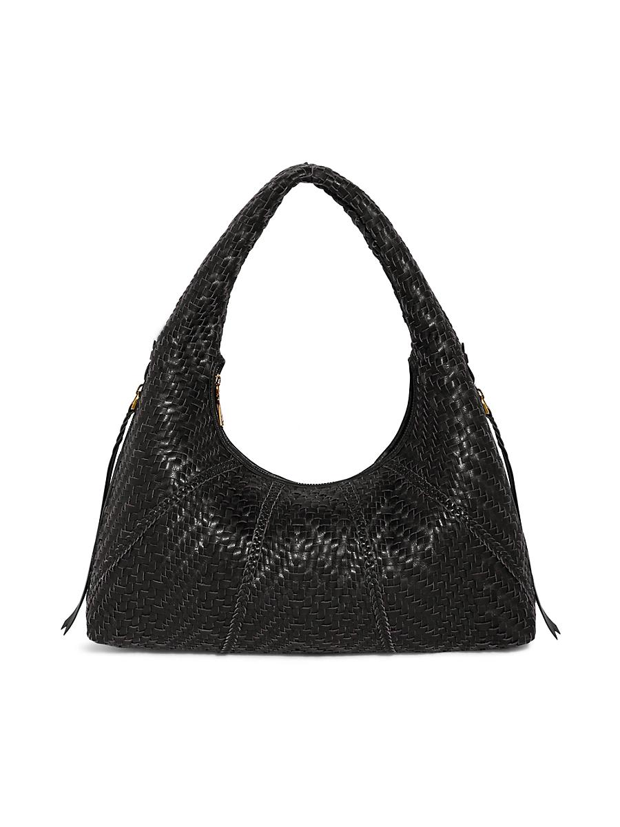 Womens Chelsea Leather Woven Hobo Bag Product Image