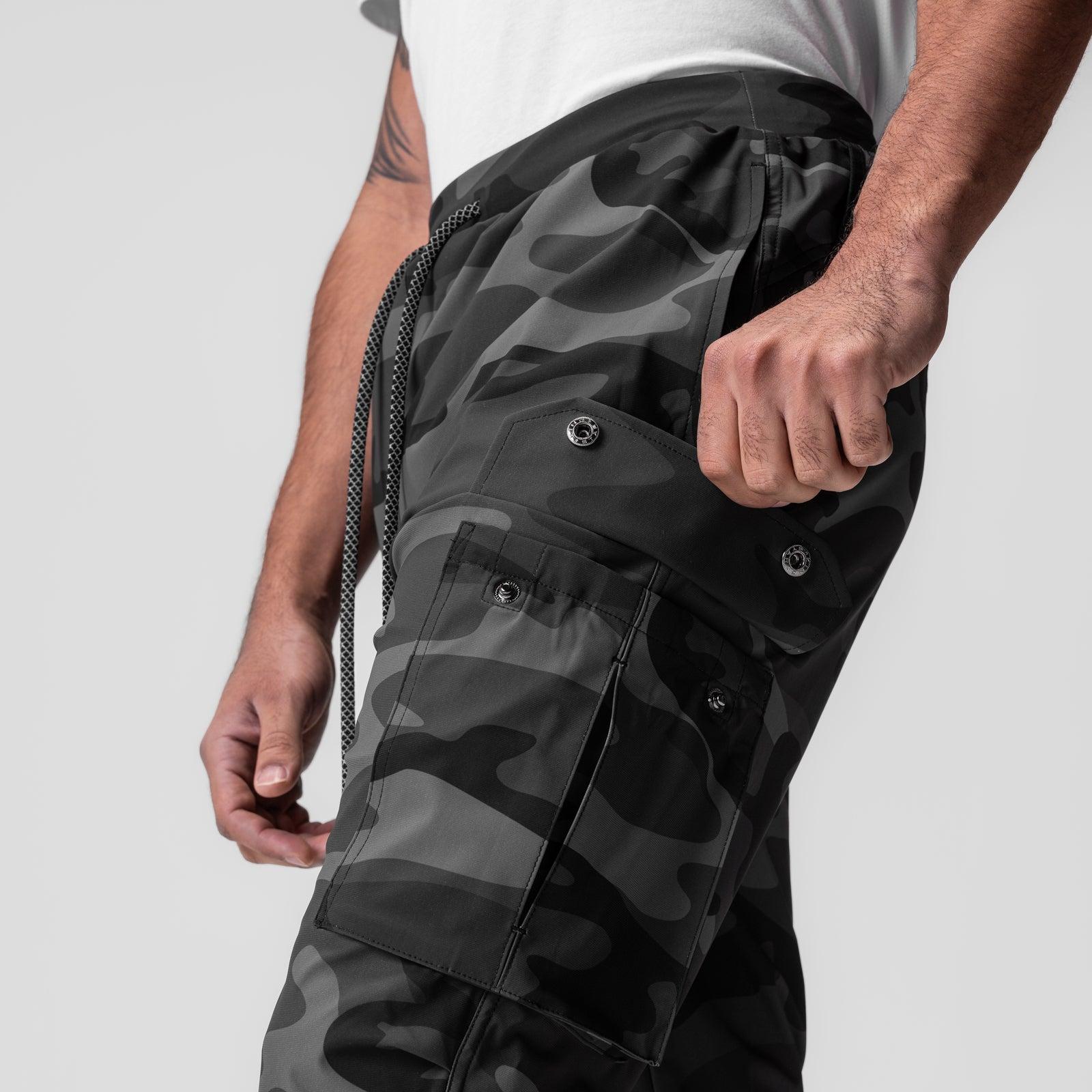 0825. Tetra-Lite® Cargo High Rib Jogger - Black Camo "Reflective" Product Image