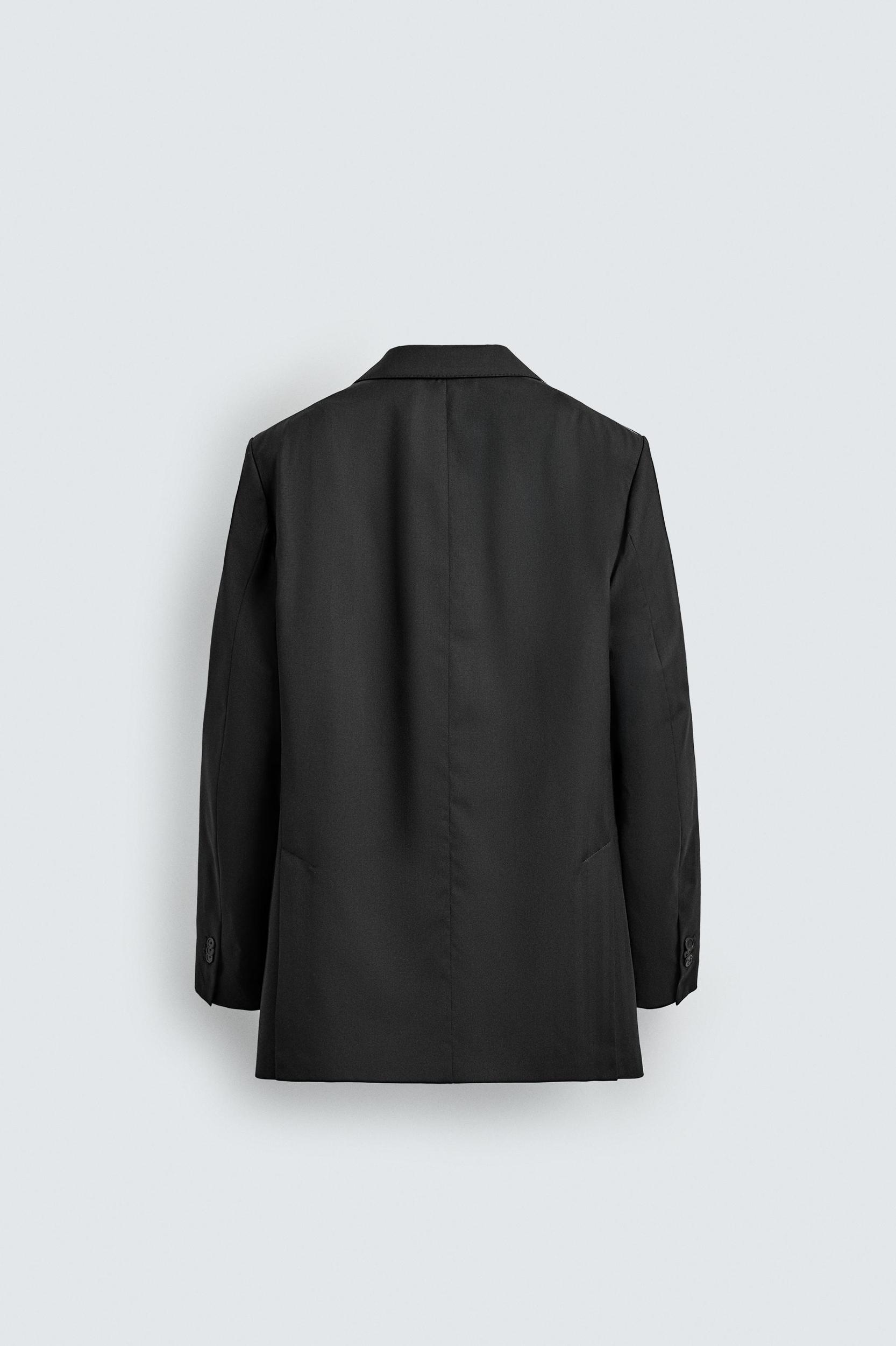 100% WOOL DOUBLE BREASTED SUIT BLAZER Product Image