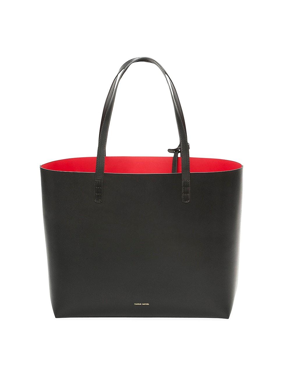Mansur Gavriel Large Tote Bag Black/Flamma One Size Product Image