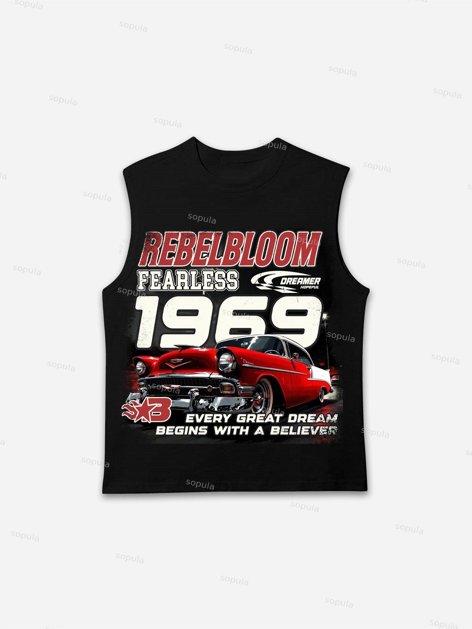 Street Culture Vintage Car Graphic Tank Top Product Image