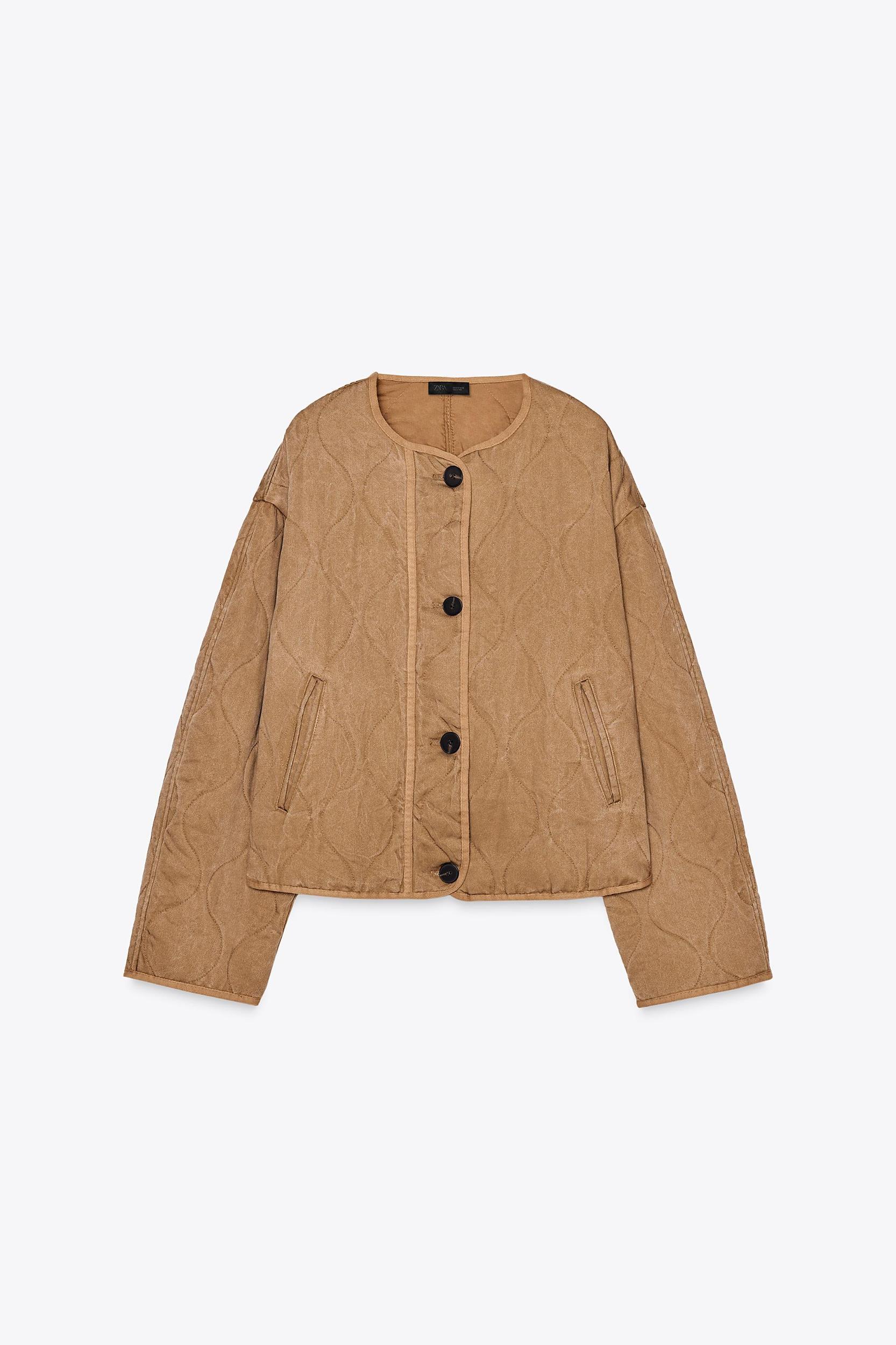 WASHED-EFFECT PADDED JACKET Product Image