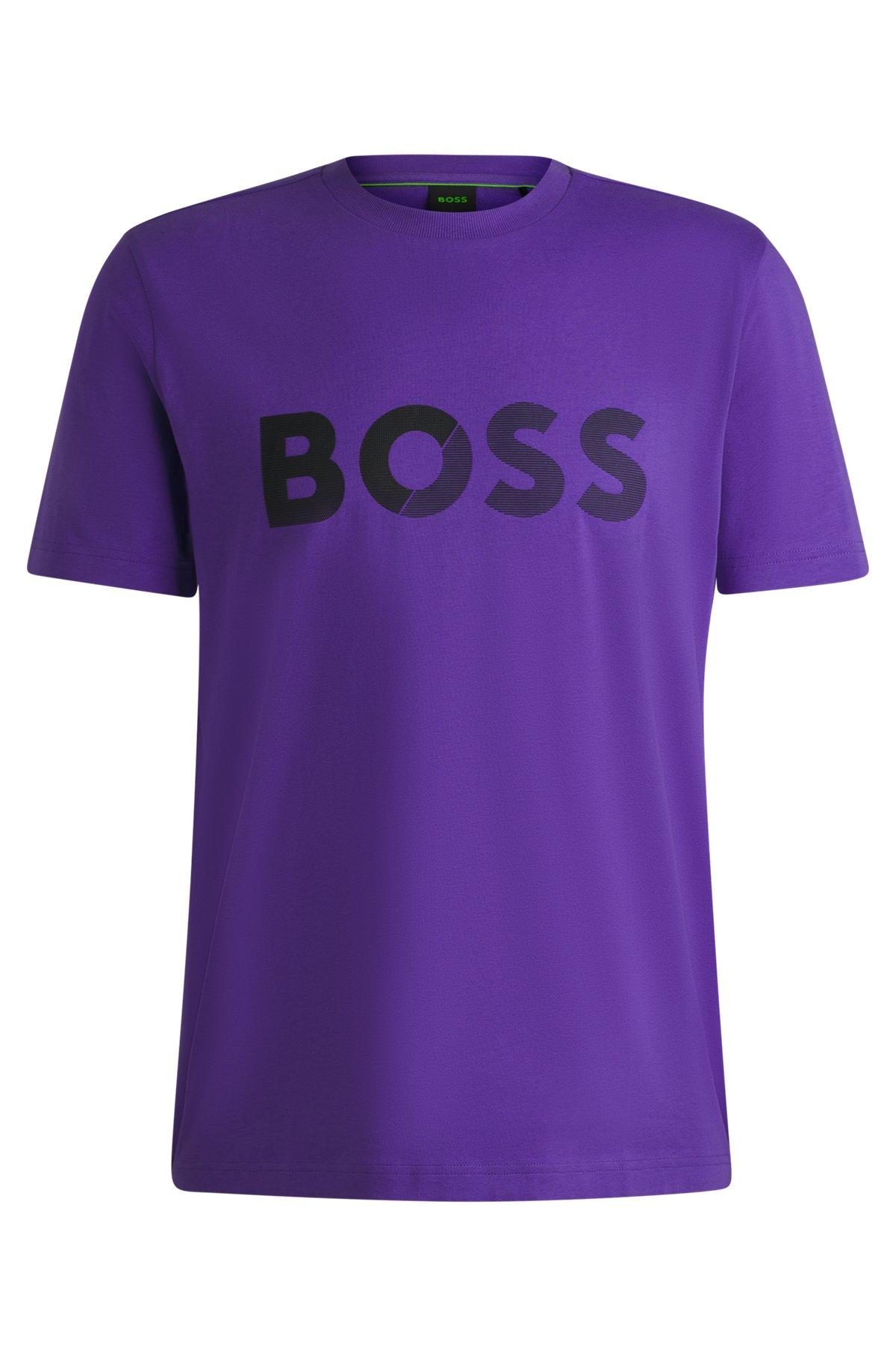 Cotton-jersey T-shirt with large logo Product Image