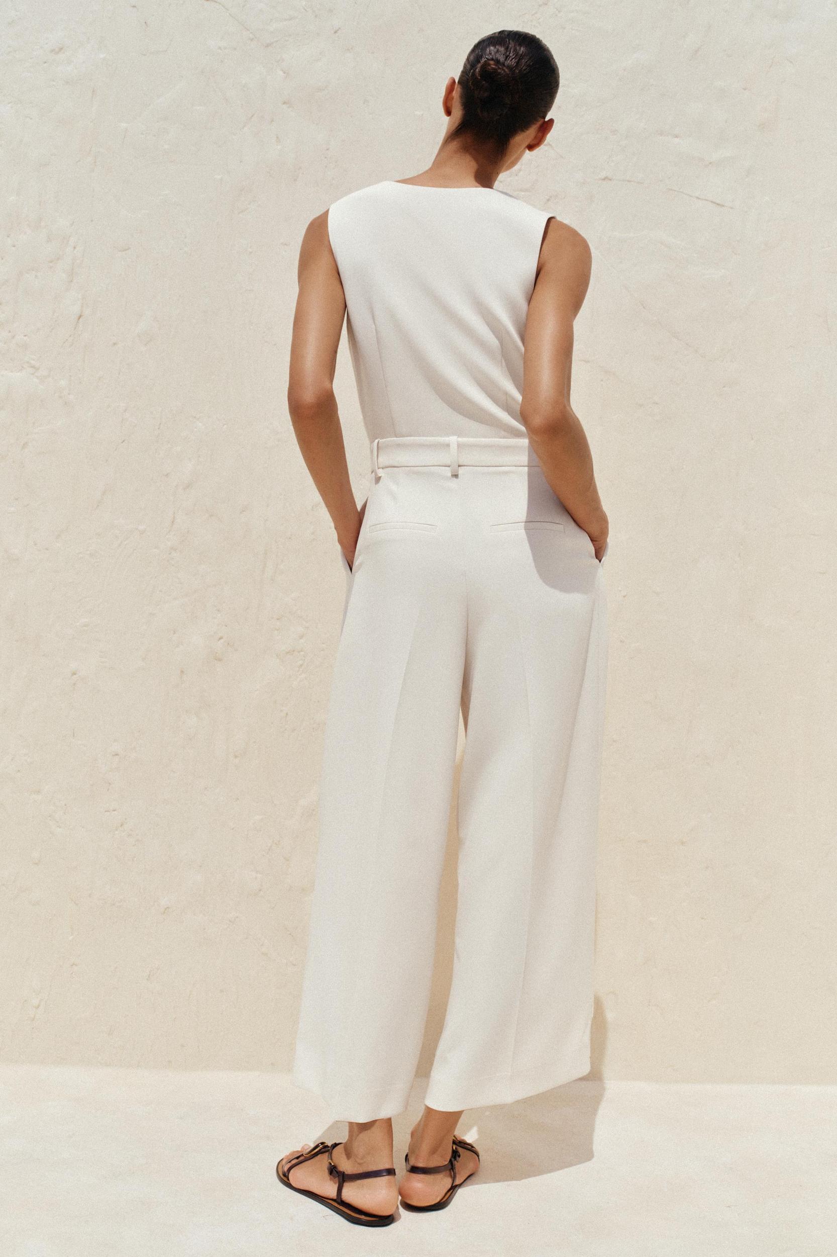 WIDE LEG VEST JUMPSUIT Product Image