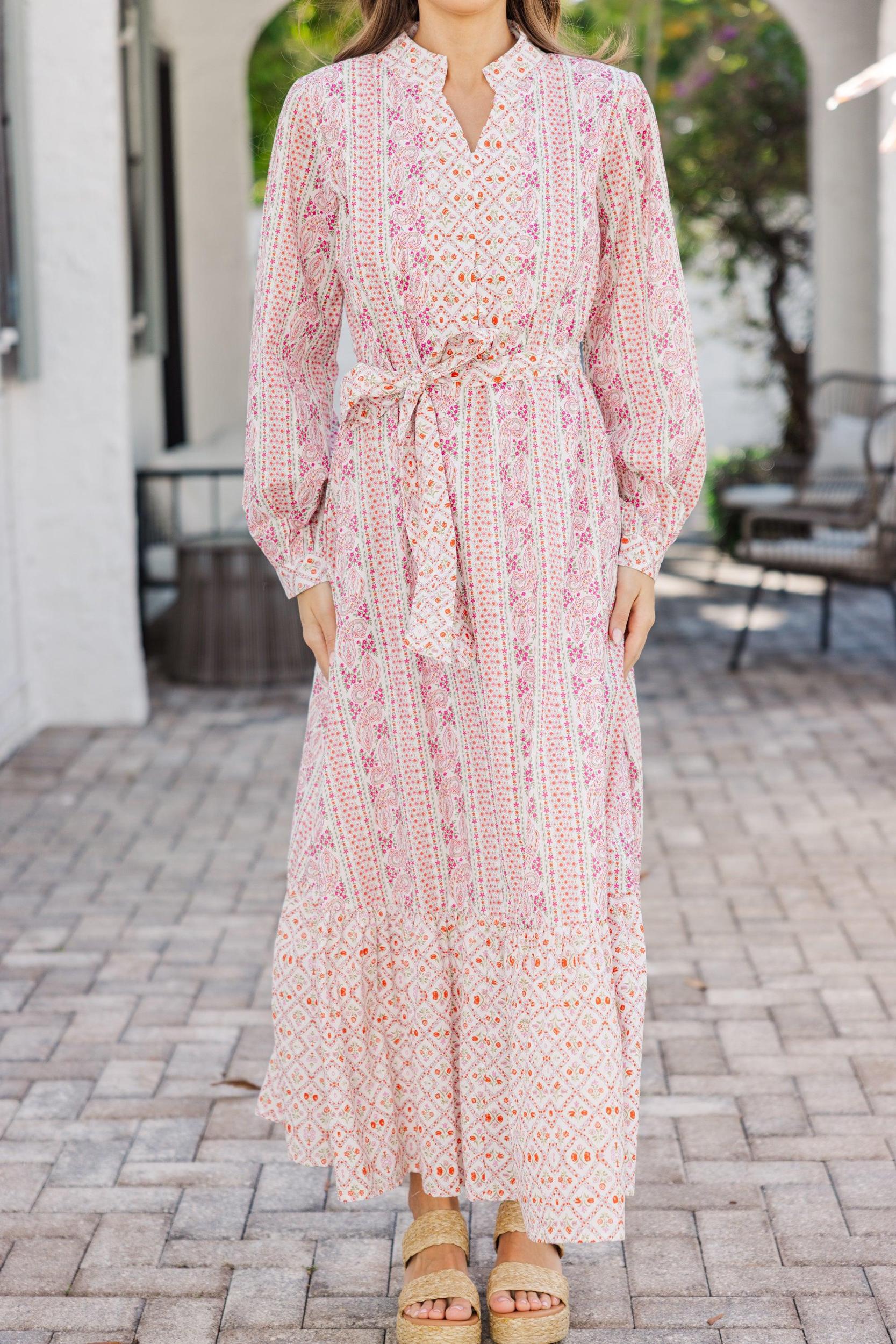 Came To Play Red Floral Maxi Dress Female Product Image