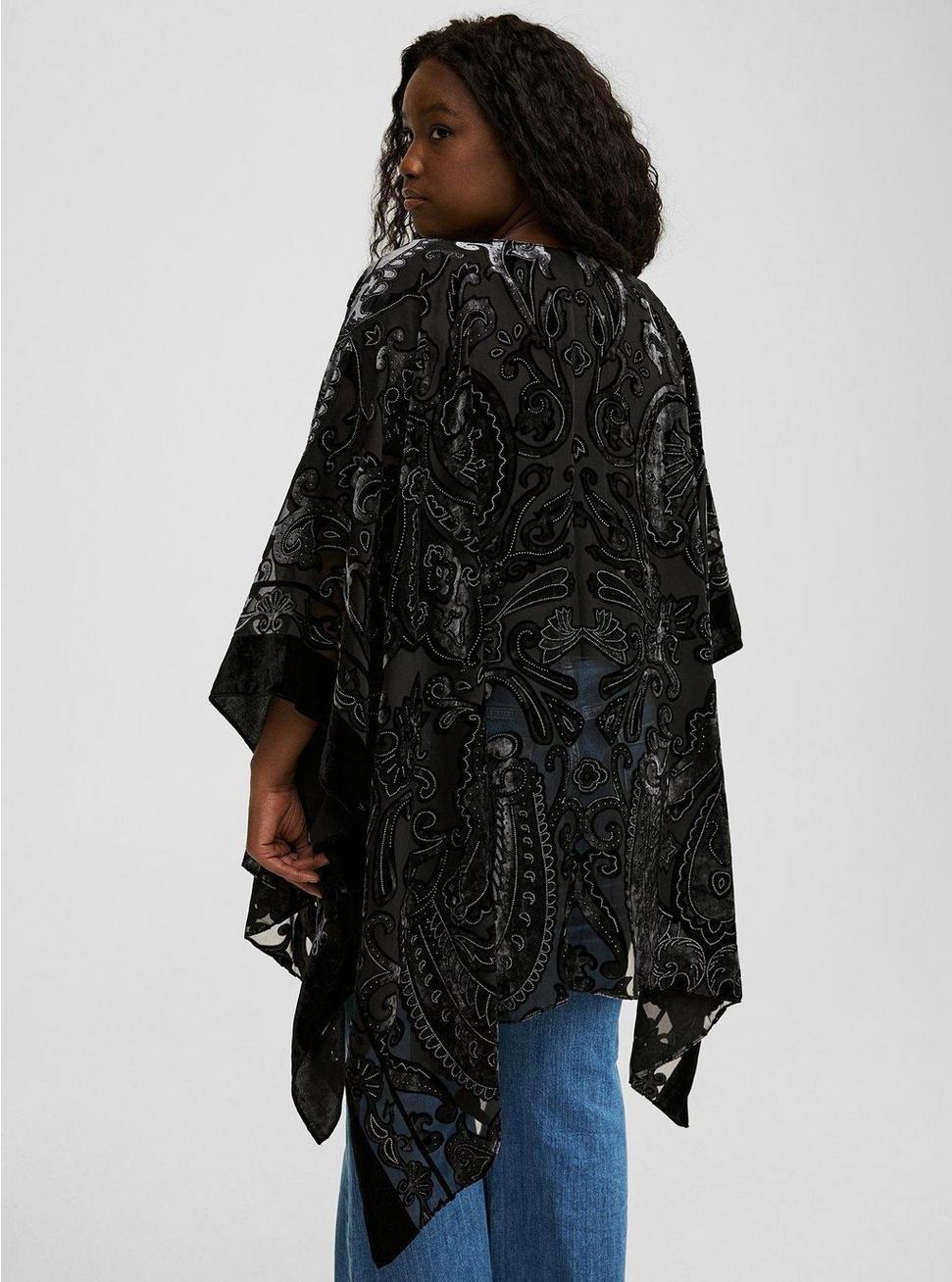 Embellished Burnout Ruana Product Image