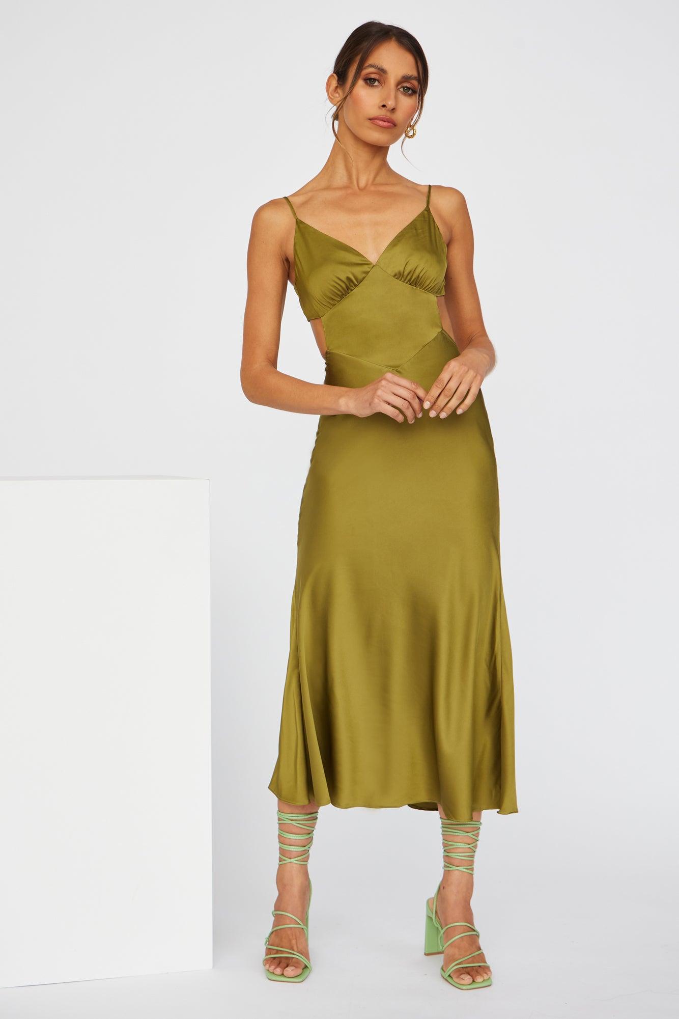 Sunrise Street Midi Dress Green Product Image