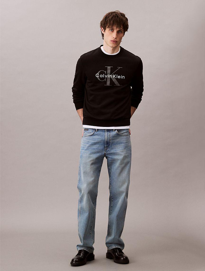 Monogram Logo Fleece Crewneck Sweatshirt Product Image