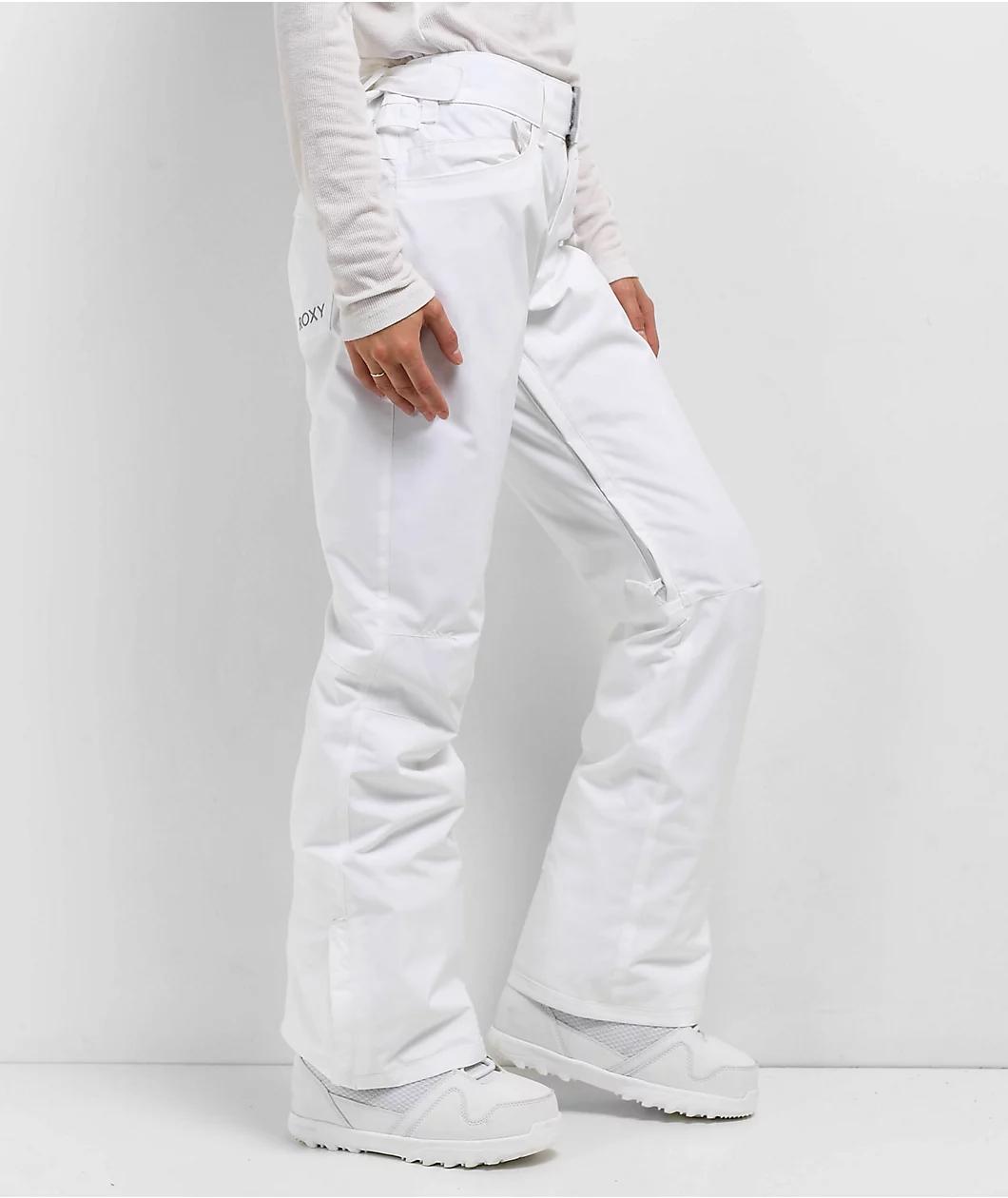 Roxy Backyard White 10K Snowboard Pants Product Image