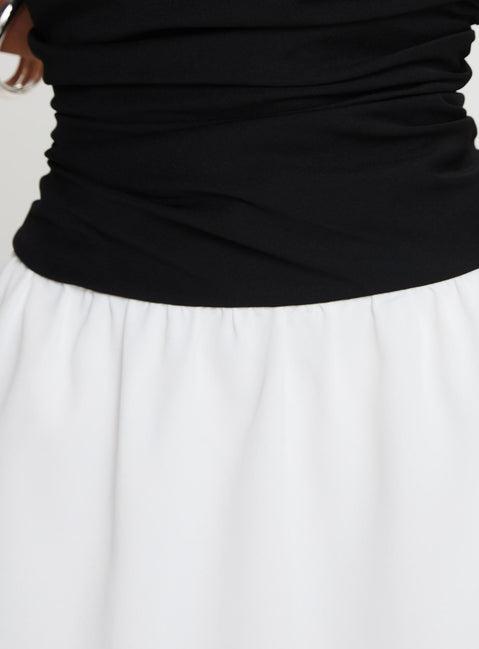 First Impressions Strapless Mini Dress Black / White Product Image