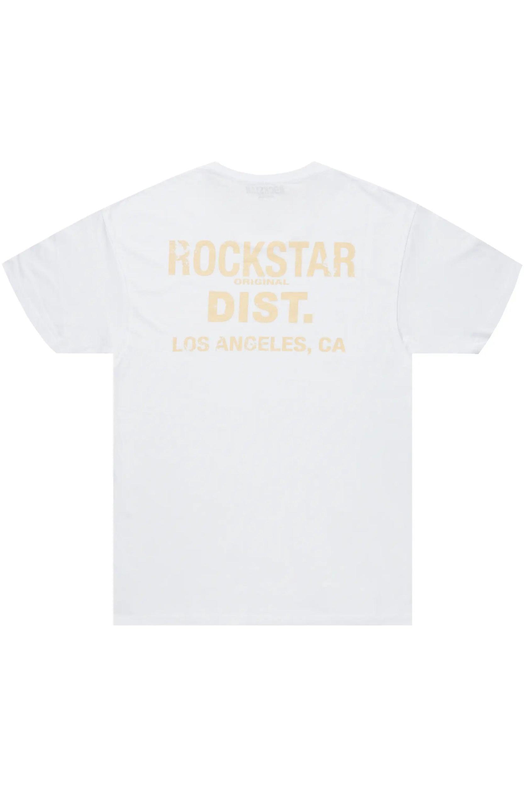 Dalasia White/Beige Oversized Tee Female Product Image
