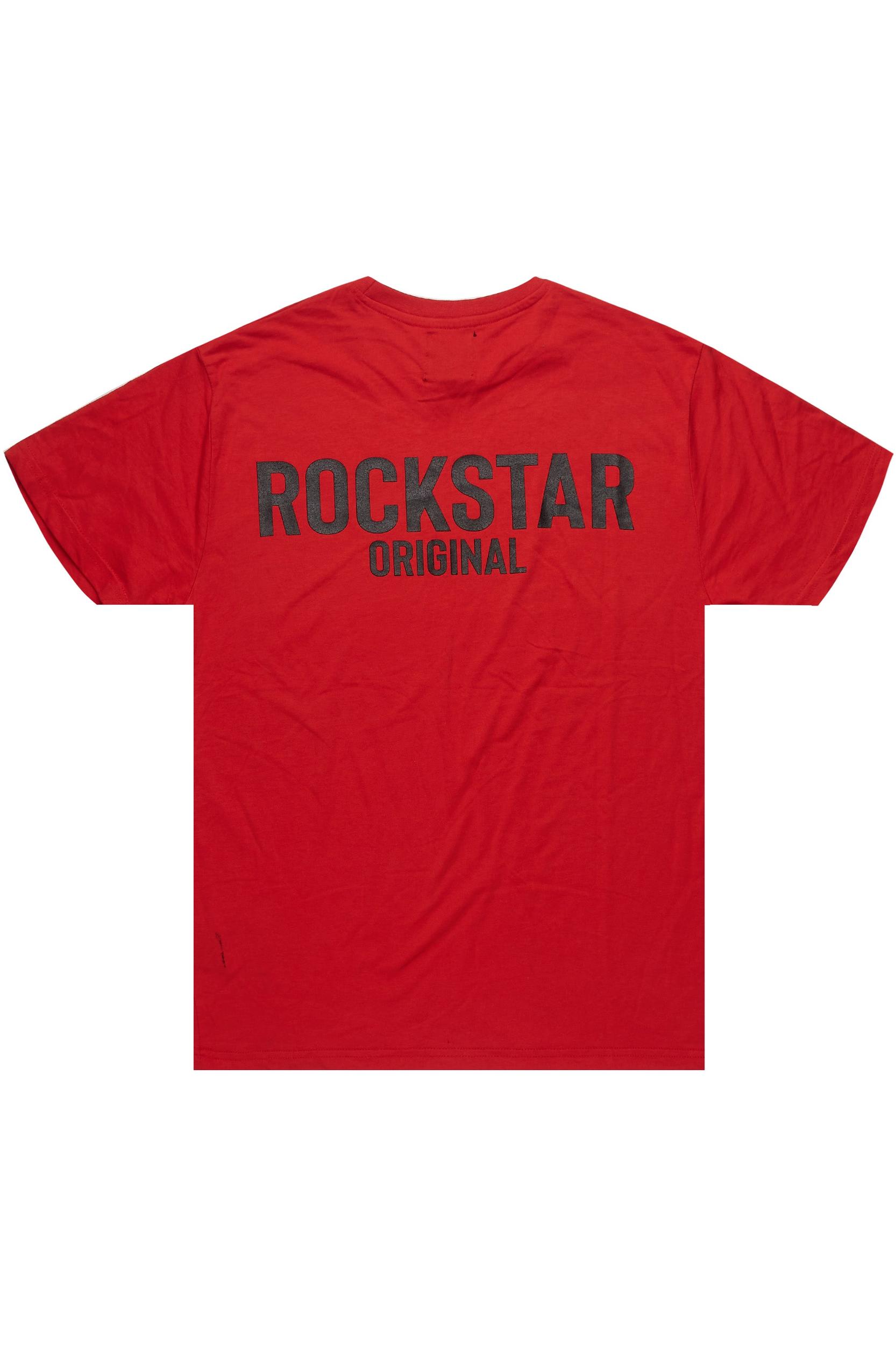 Sana Red Relaxed T-Shirt/Short Set Male Product Image