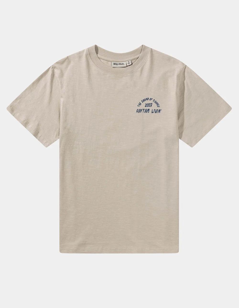 RHYTHM Down Under Slub Mens Tee - STONE Product Image