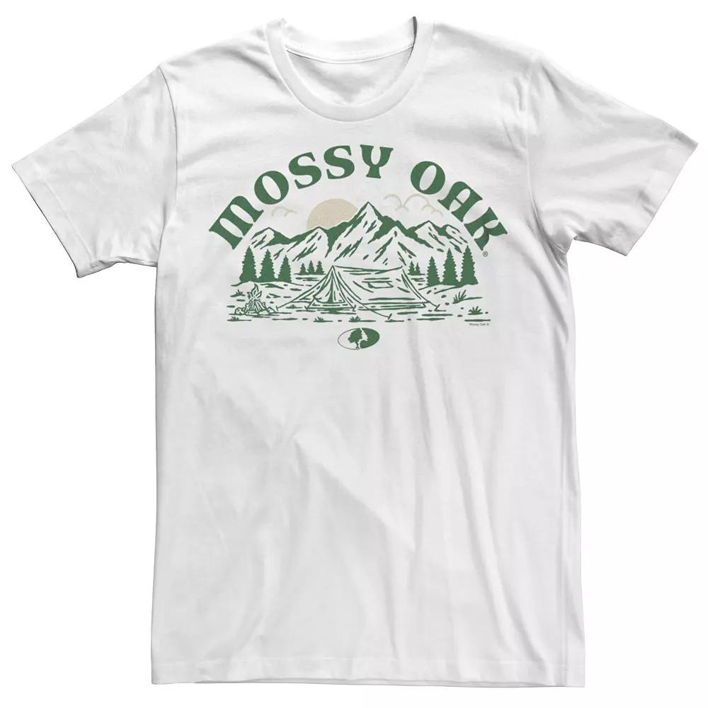 Men's Mossy Oak Camping Landscape Retro Graphic Tee,  Product Image