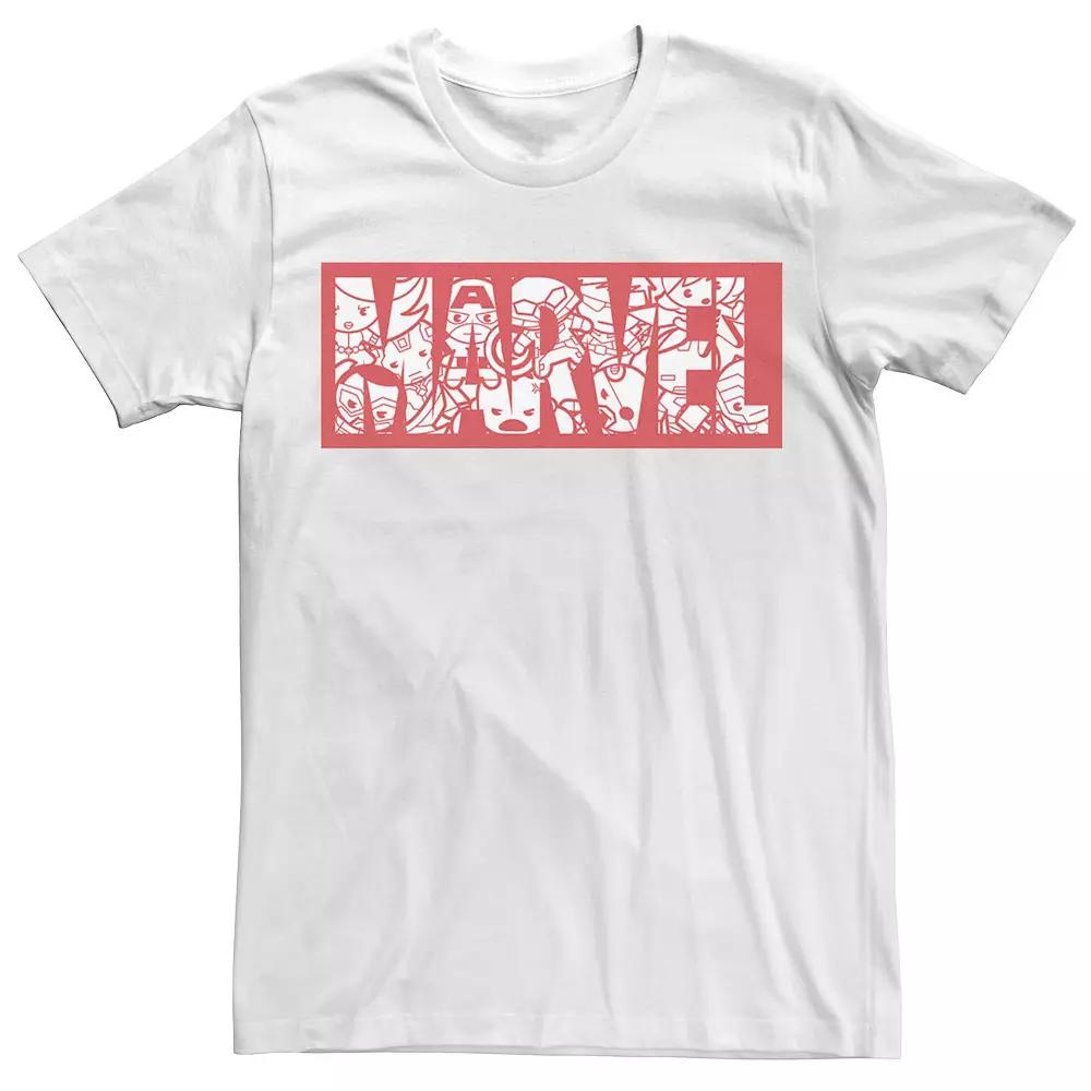Men's Marvel Kawaii Superheroes Logo Tee,  Product Image
