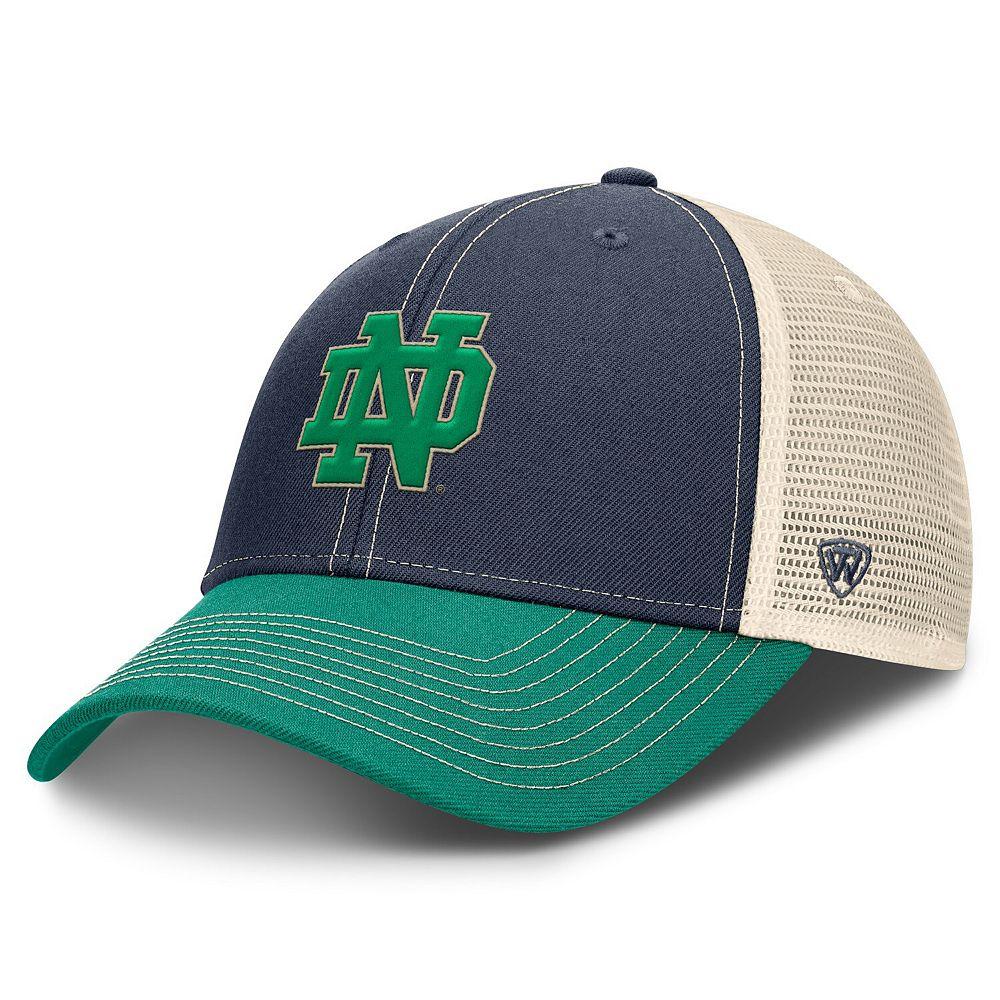 Men's Top of the World  True Navy Notre Dame Fighting Irish Off Road Adjustable Trucker Hat, Team Product Image