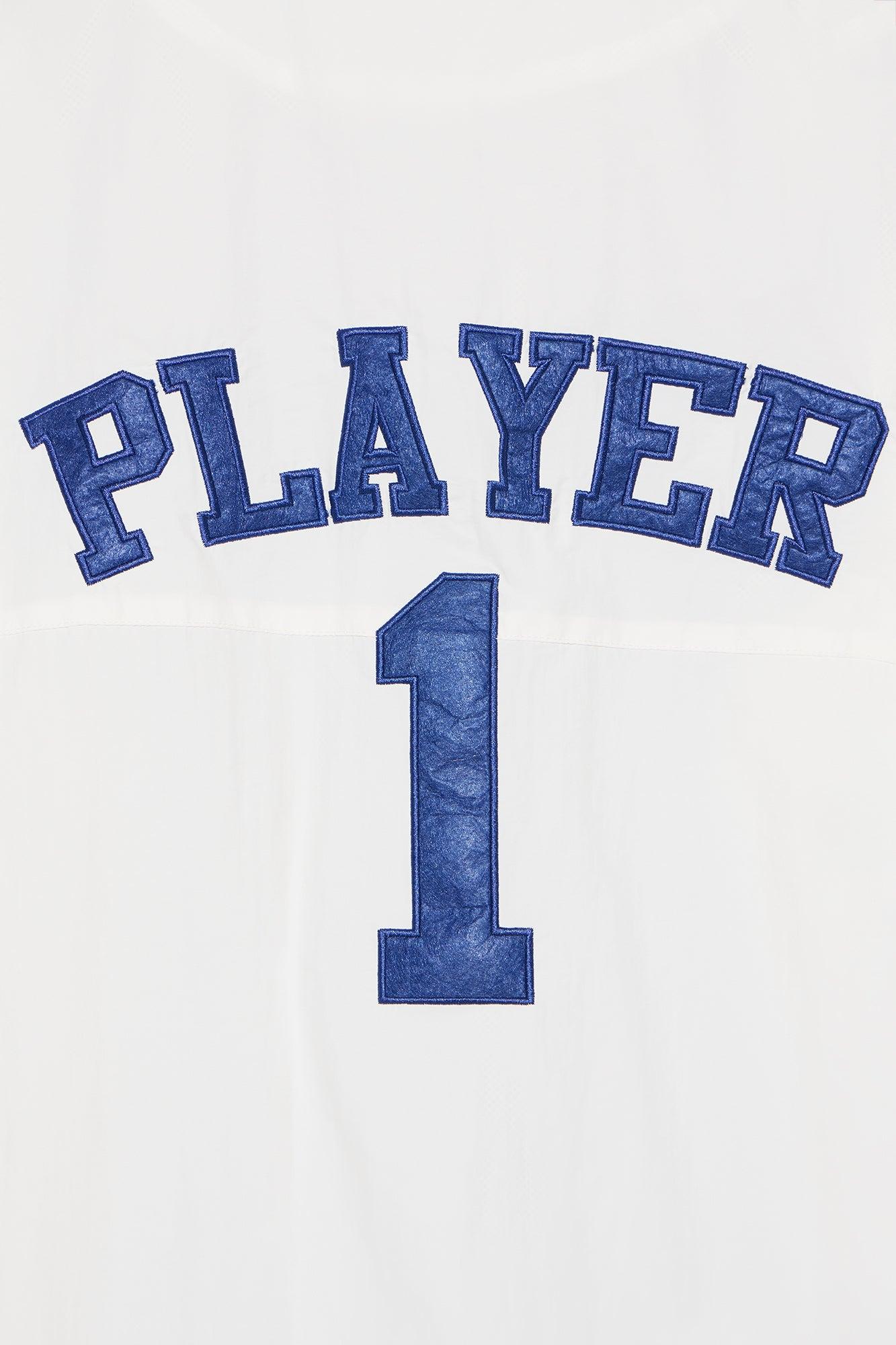 Player One Sporty Oversized Windbreaker - White/combo Product Image